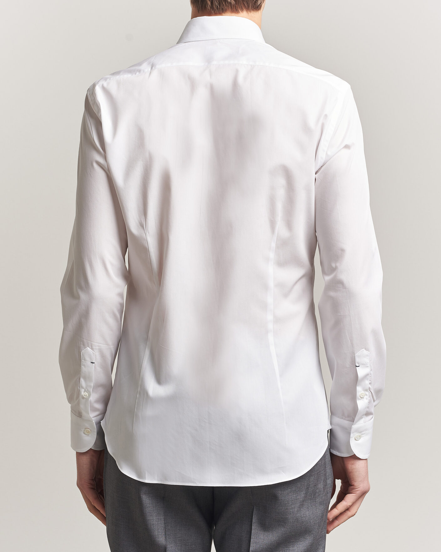 Herre | Skjorter | Mazzarelli | Soft Cotton Button Down Shirt White