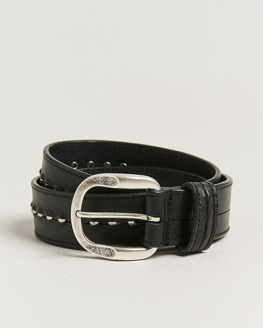 Herre | Belter | Golden Goose | Studded Leather Belt Black