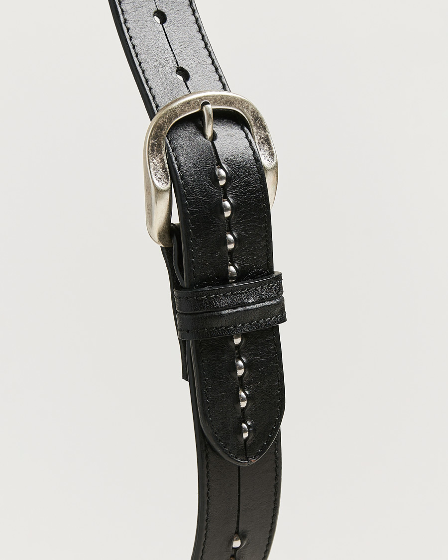 Herre | Belter | Golden Goose | Studded Leather Belt Black