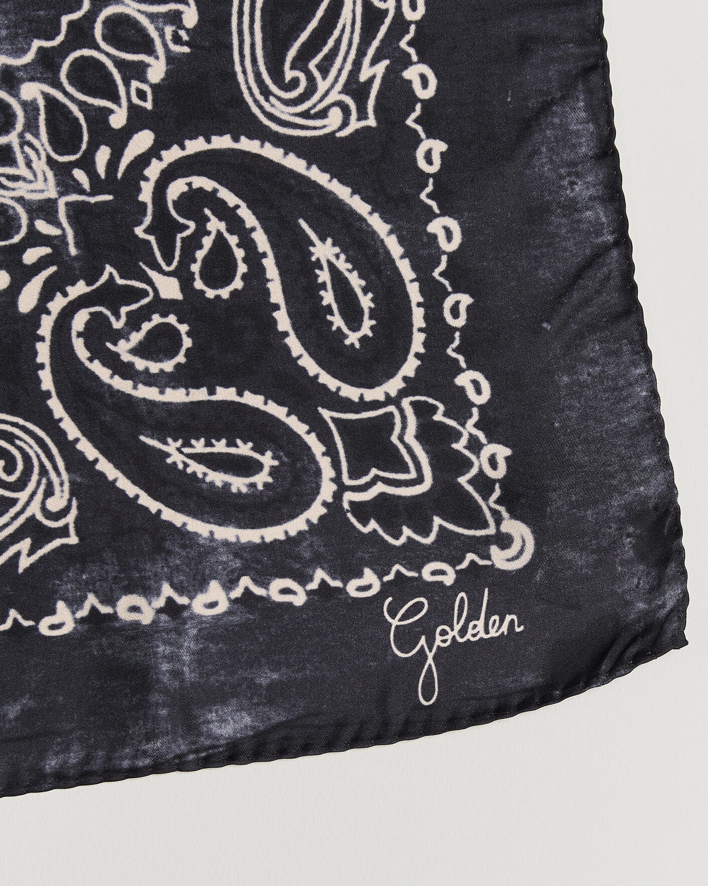 Herre | Lommetørklær | Golden Goose | Paisley Silk Bandana Antracite