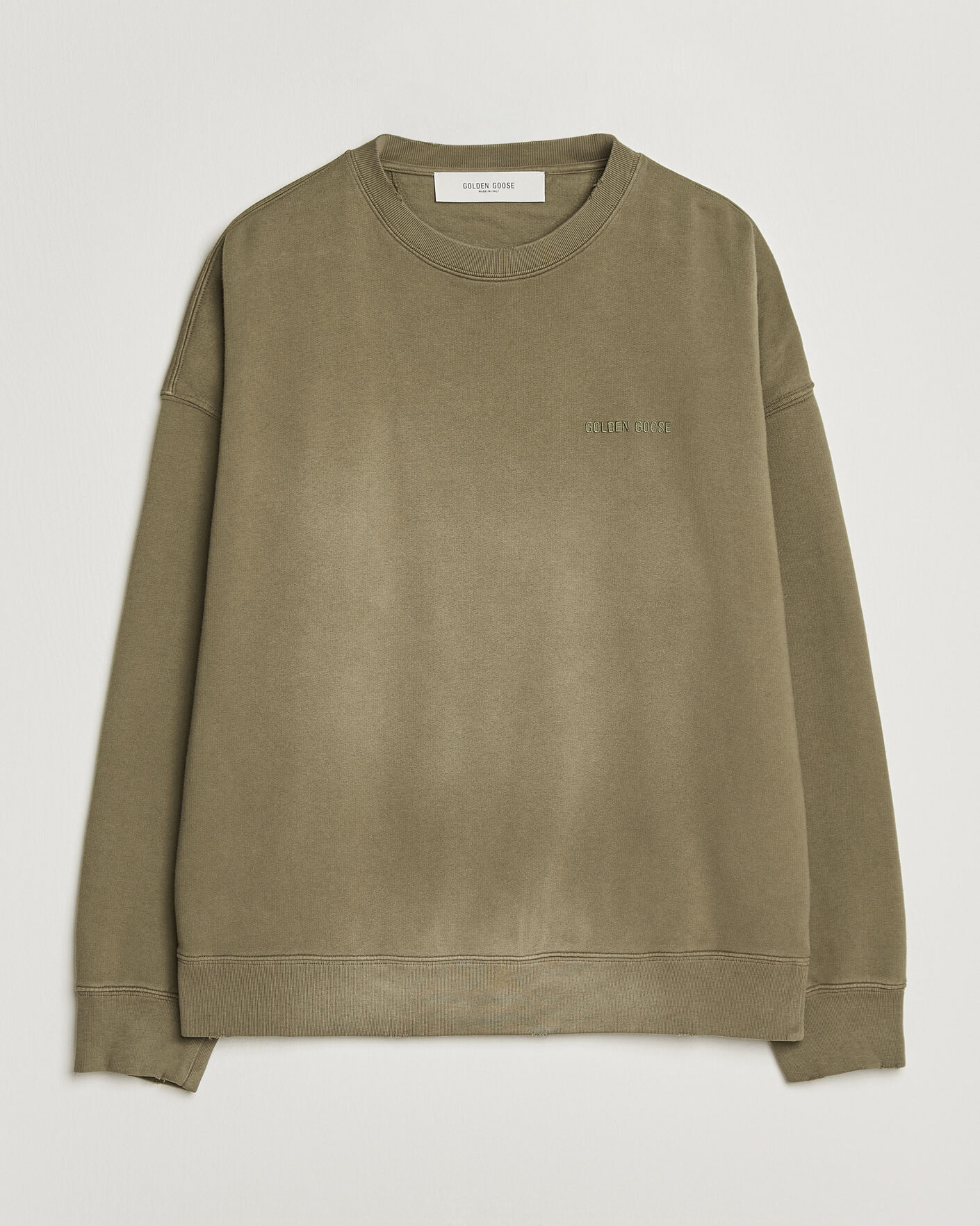 Herre | Gensere | Golden Goose | Journey Dyed Cotton Sweatshirt Washed Beige