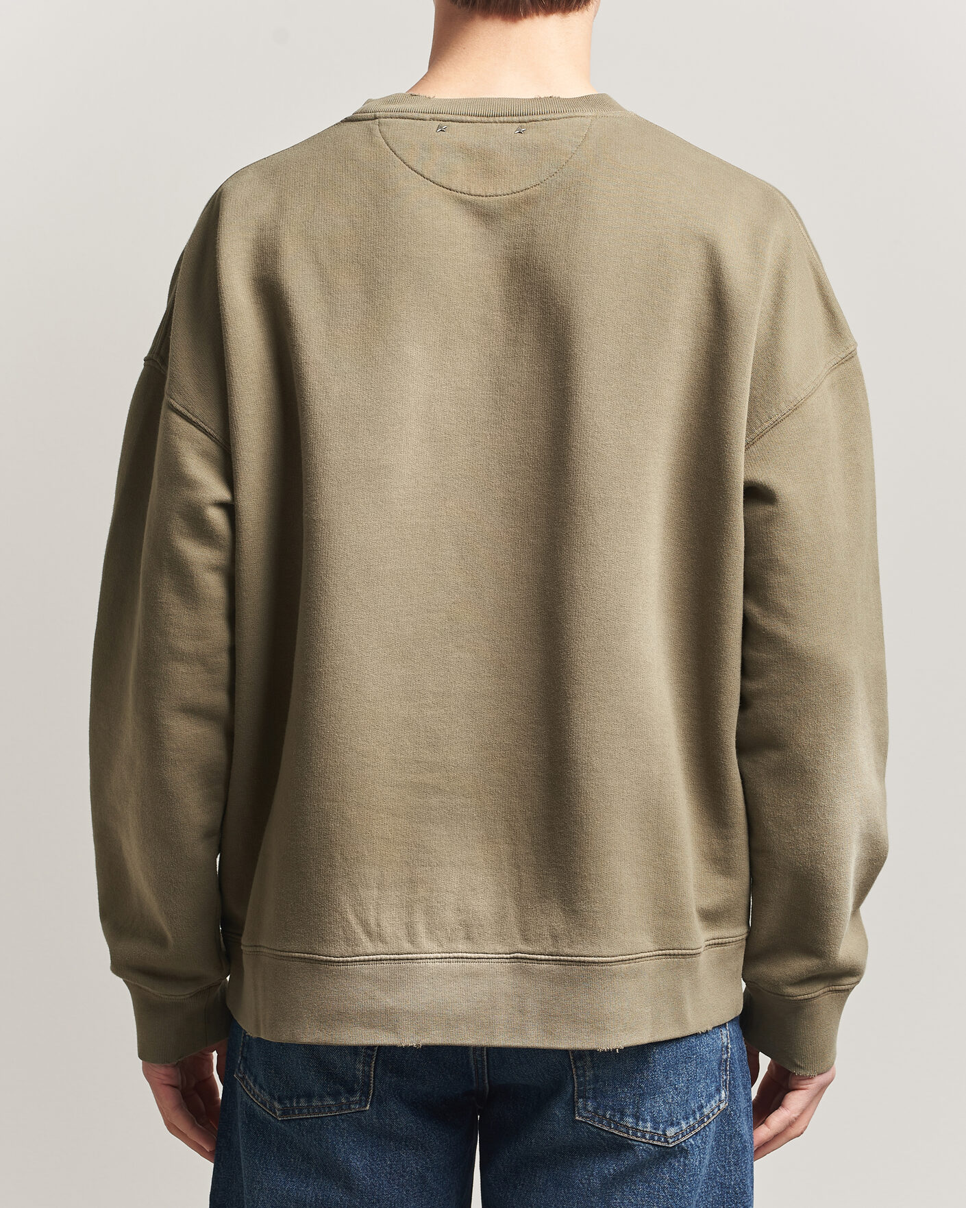 Herre | Gensere | Golden Goose | Journey Dyed Cotton Sweatshirt Washed Beige