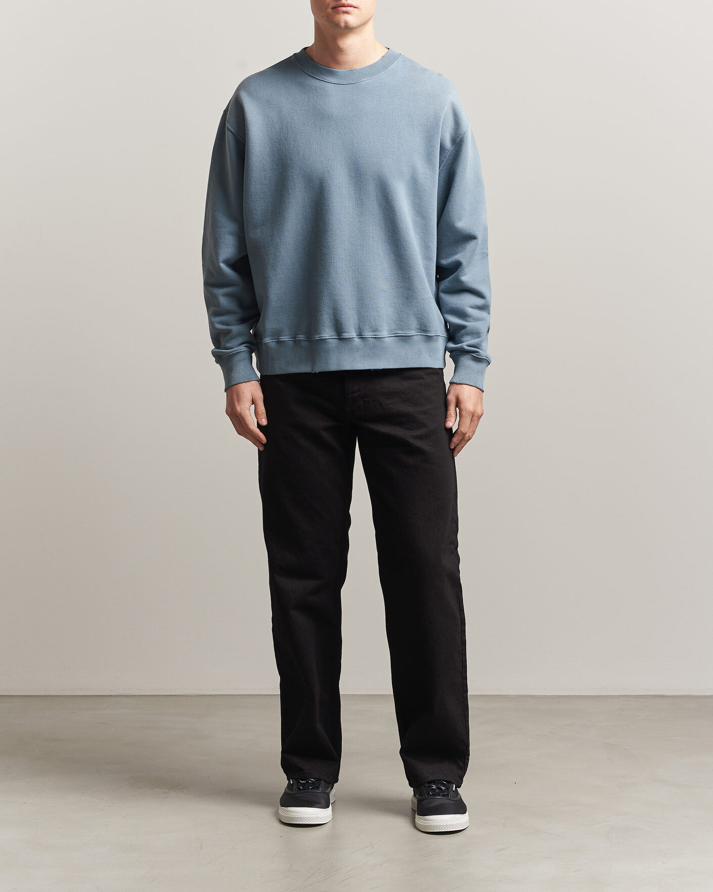 Herre | Gensere | Golden Goose | Boxi Faded Cotton Sweatshirt Windward Blue