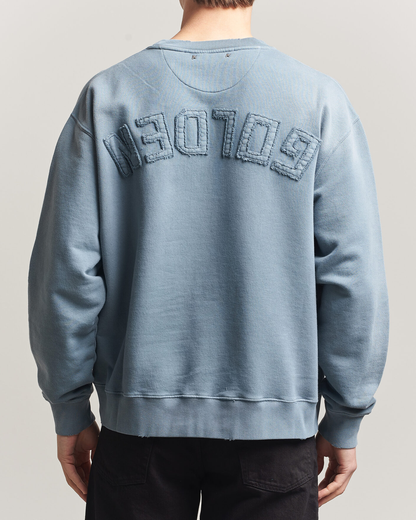 Herre | Gensere | Golden Goose | Boxi Faded Cotton Sweatshirt Windward Blue