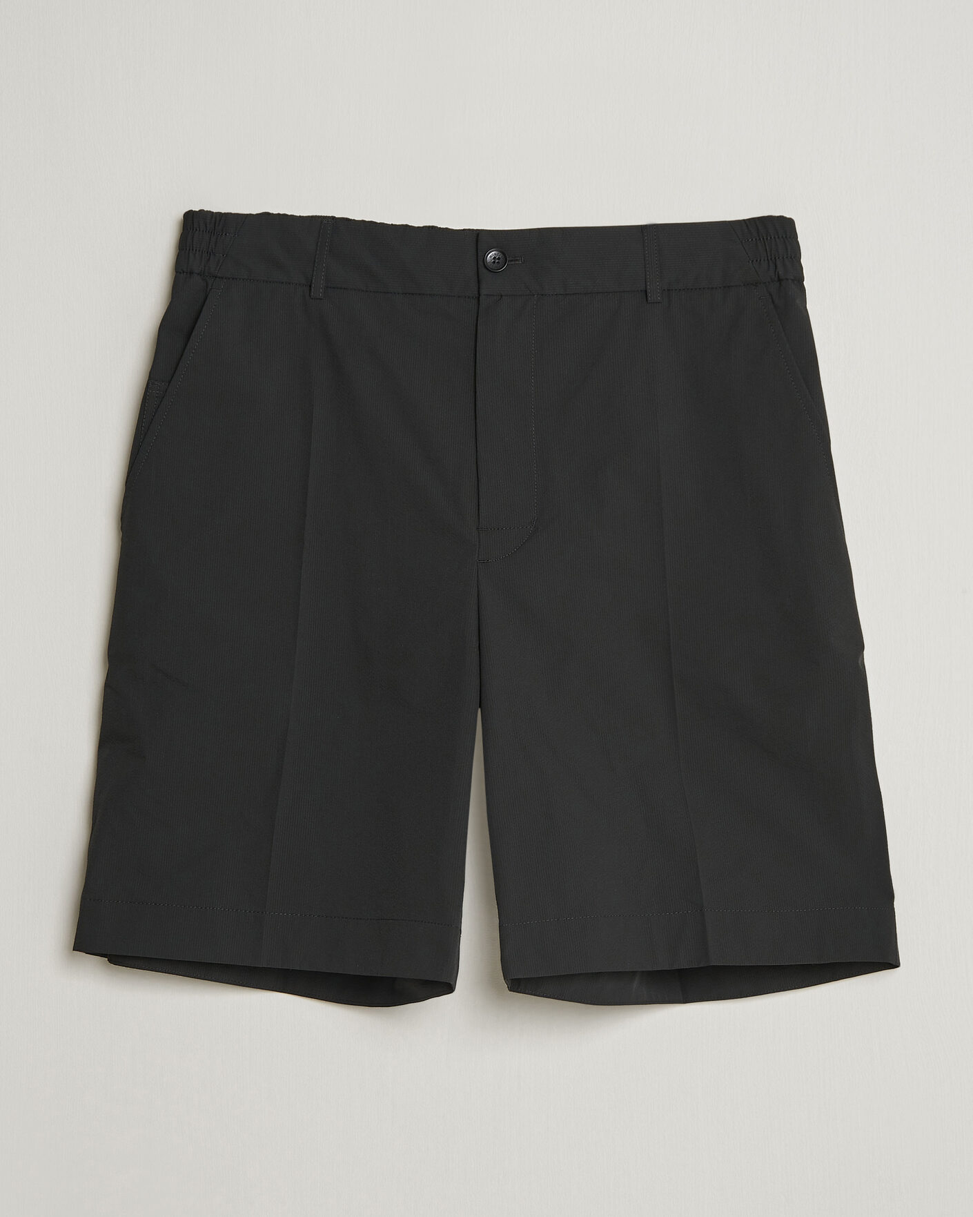 Herre | Shorts | Moncler | Lightweight Seersucker Shorts Black