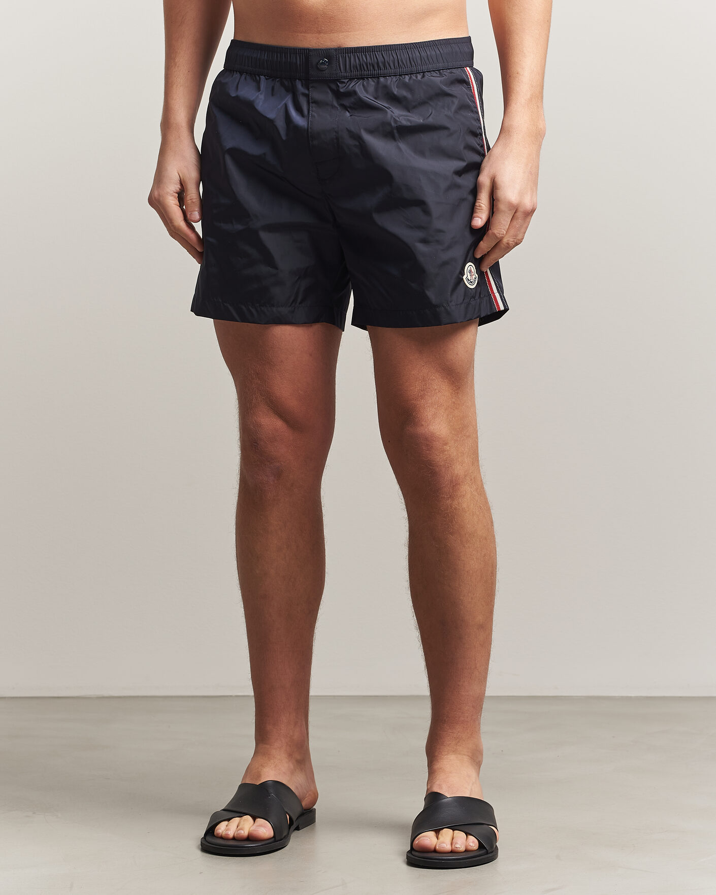 Herre | Badeshorts | Moncler | Contrast Band Swim Shorts Navy