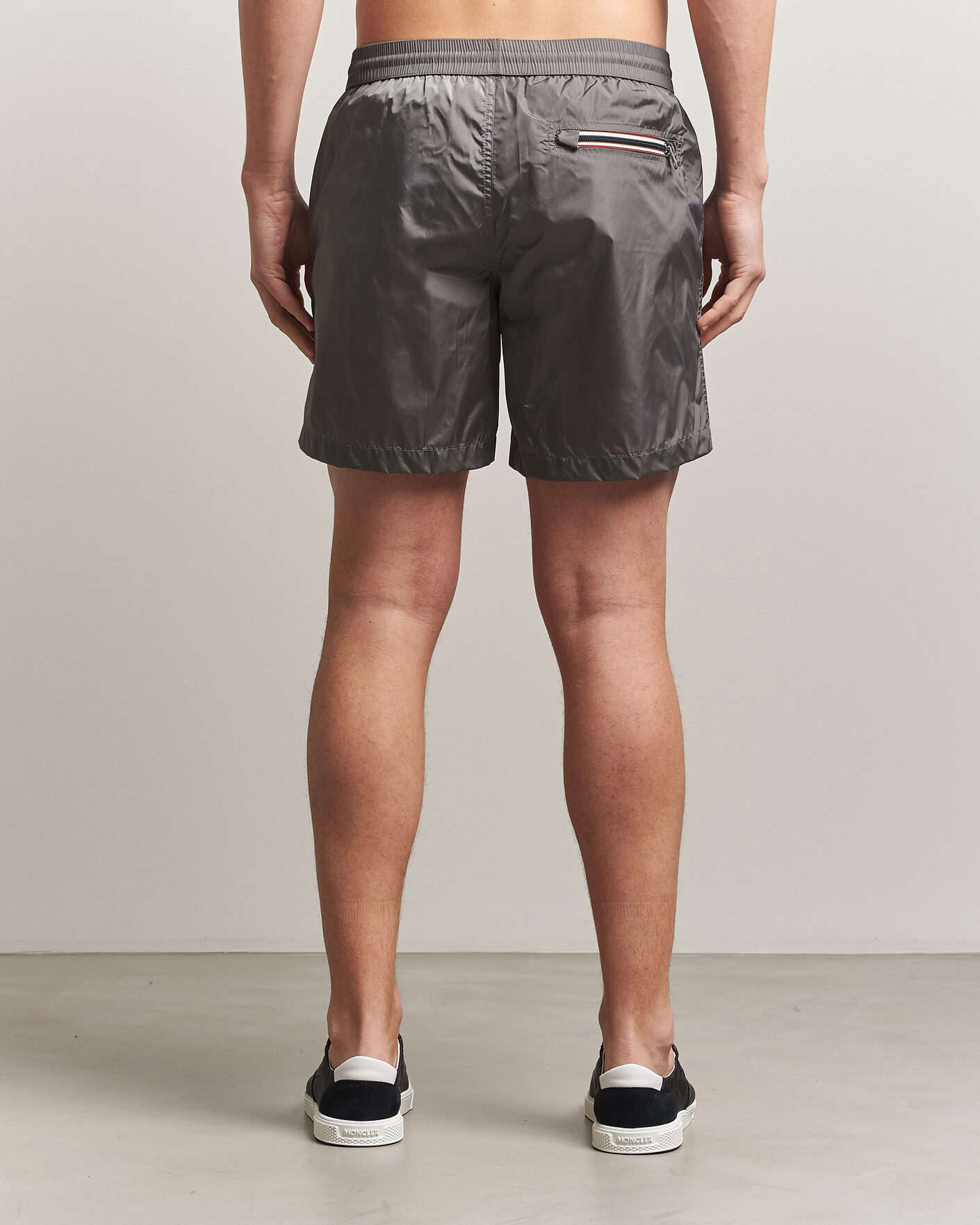 Herre | Badeshorts | Moncler | Tricolore Logo Swim Shorts Grey