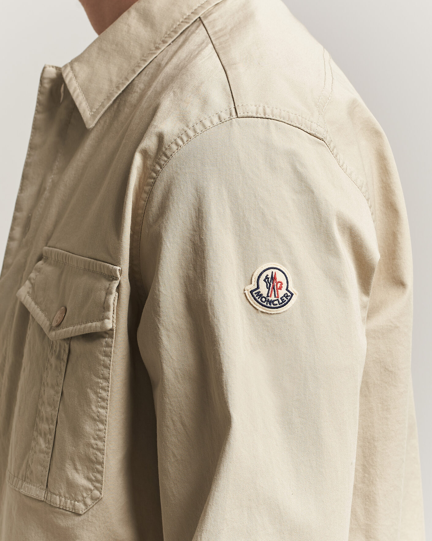 Herre | Skjorter | Moncler | Double Pocket Overshirt Beige