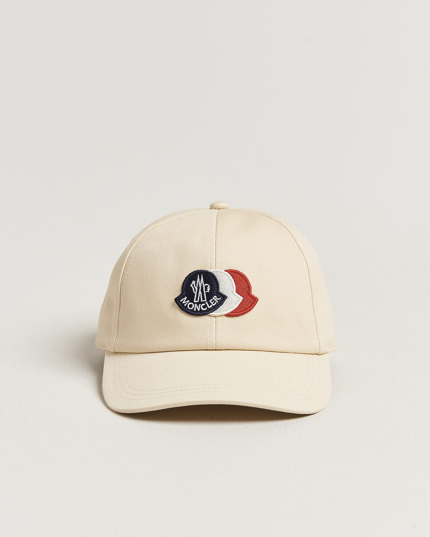 Herre | Hatter og capser | Moncler | Tricolore Logo Cap Light Beige