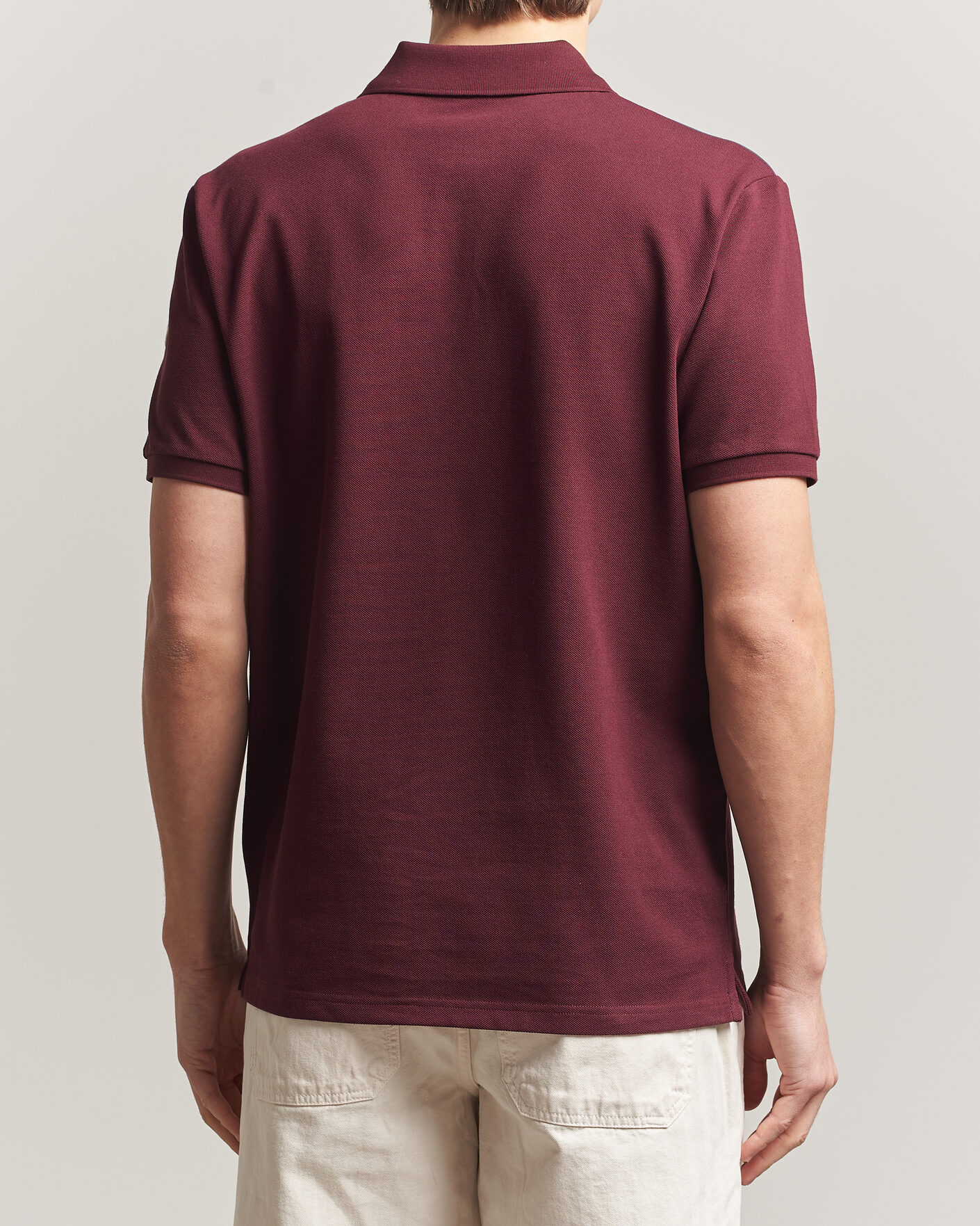 Herre | Pikéer | Moncler | Tricolore Shoulder Polo Burgundy
