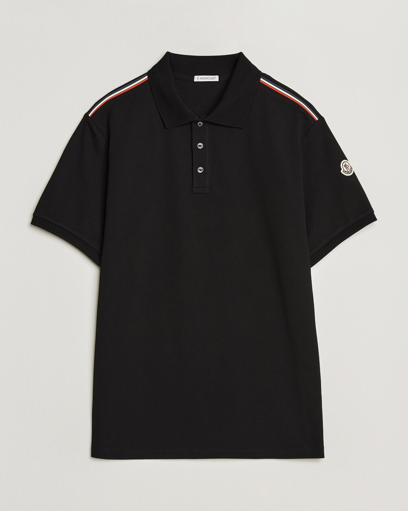 Herre | Pikéer | Moncler | Tricolore Shoulder Polo Black