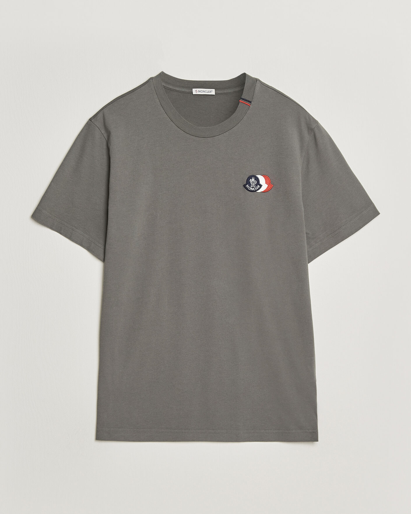Herre | T-Shirts | Moncler | Tricolore Logo T-Shirt Grey