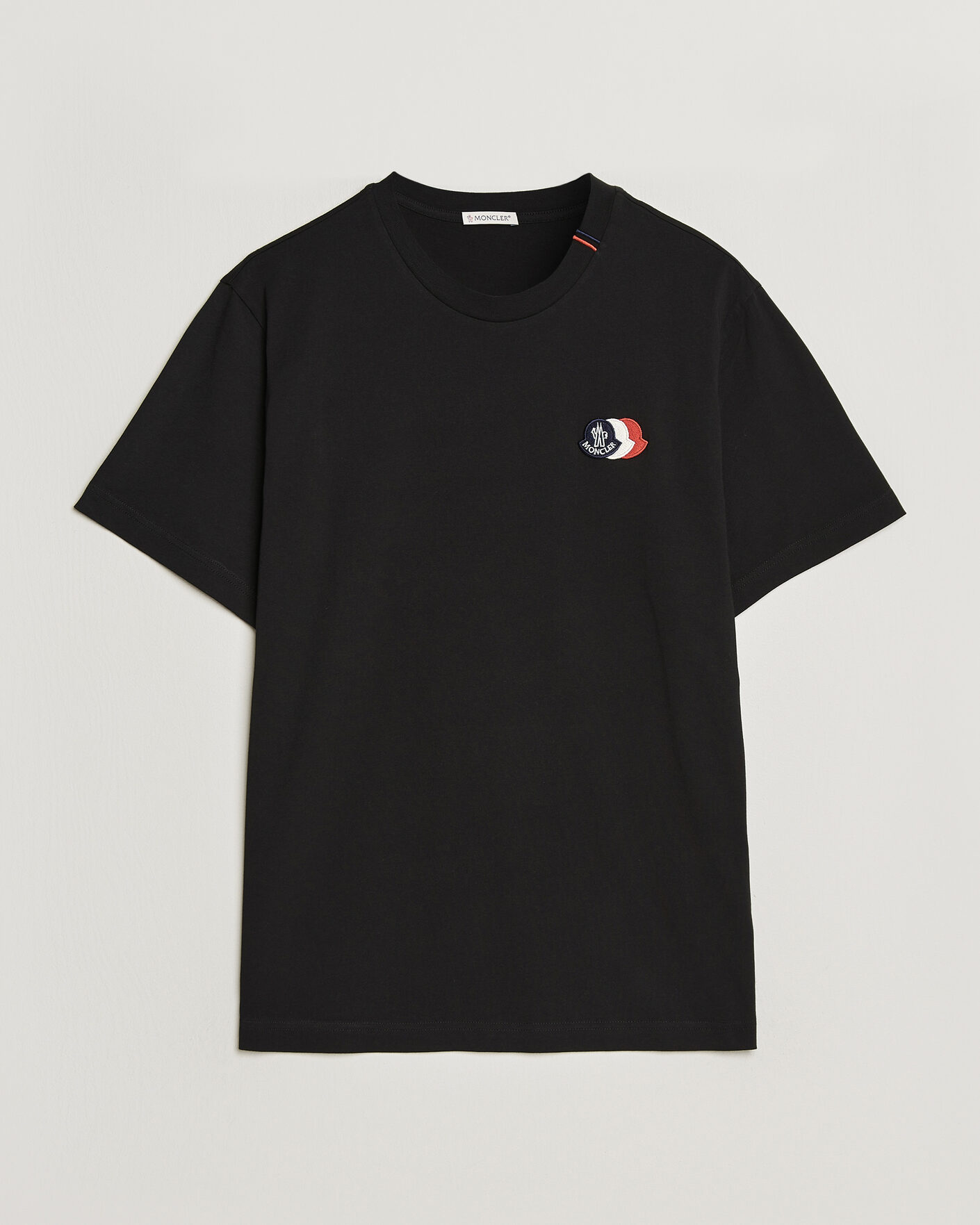 Herre | T-Shirts | Moncler | Tricolore Logo T-Shirt Black