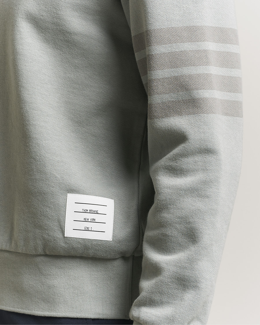 Herre | Gensere | Thom Browne | Overdyed 4-Bar Hoodie Light Grey