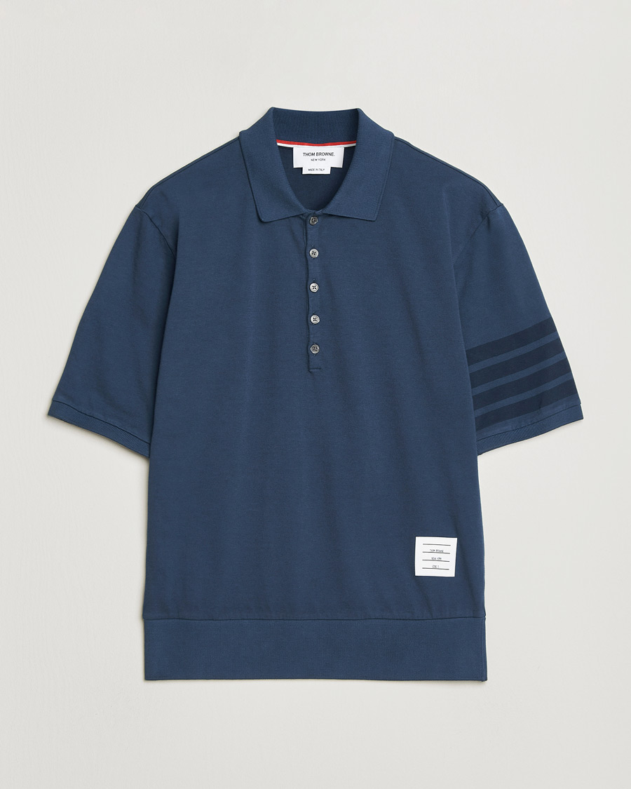 Herre | Pikéer | Thom Browne | Overdyed 4 Bar Polo Navy