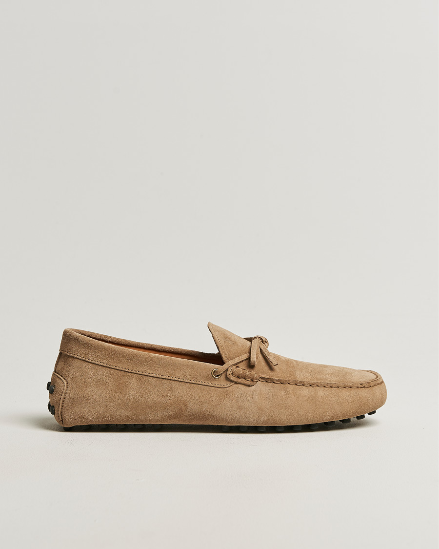 Herre | Bilsko | Tod's | Lacetto Gommino Carshoe Beige Suede