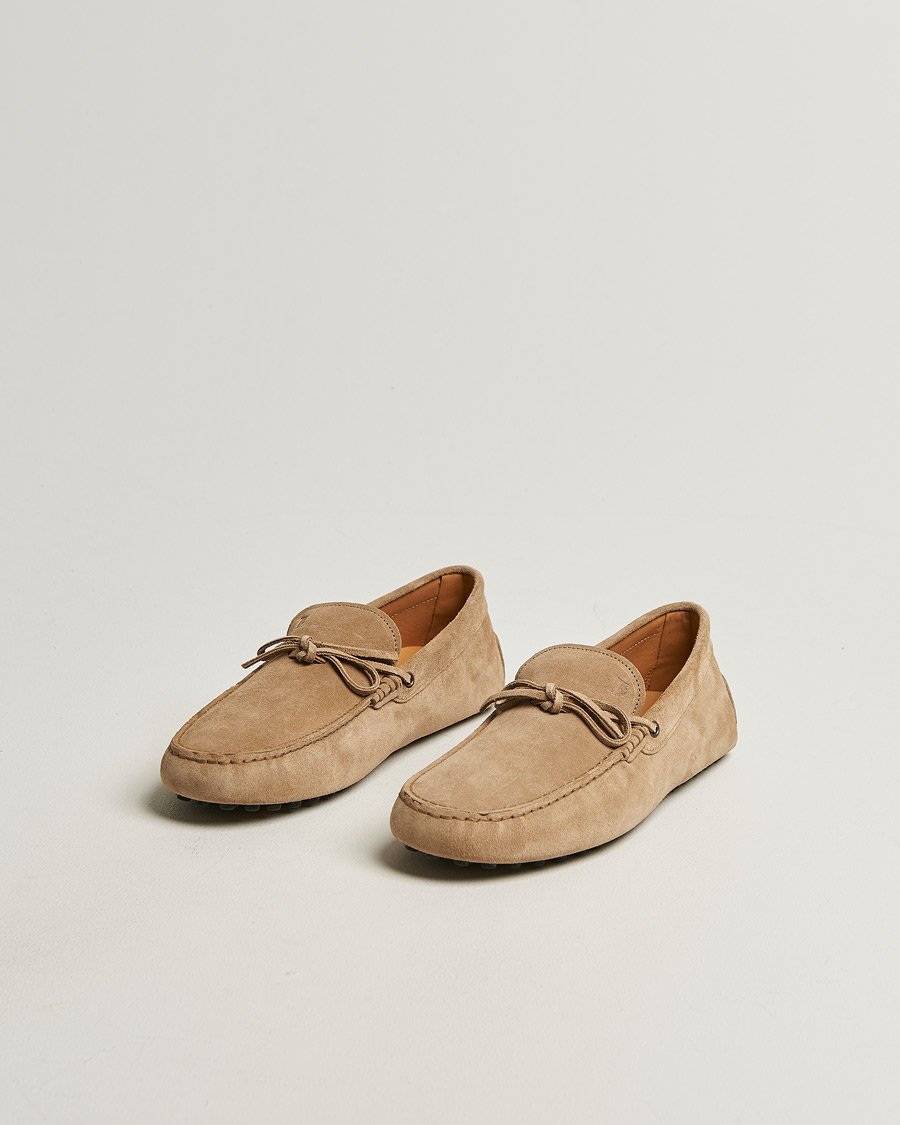 Herre | Bilsko | Tod's | Lacetto Gommino Carshoe Beige Suede