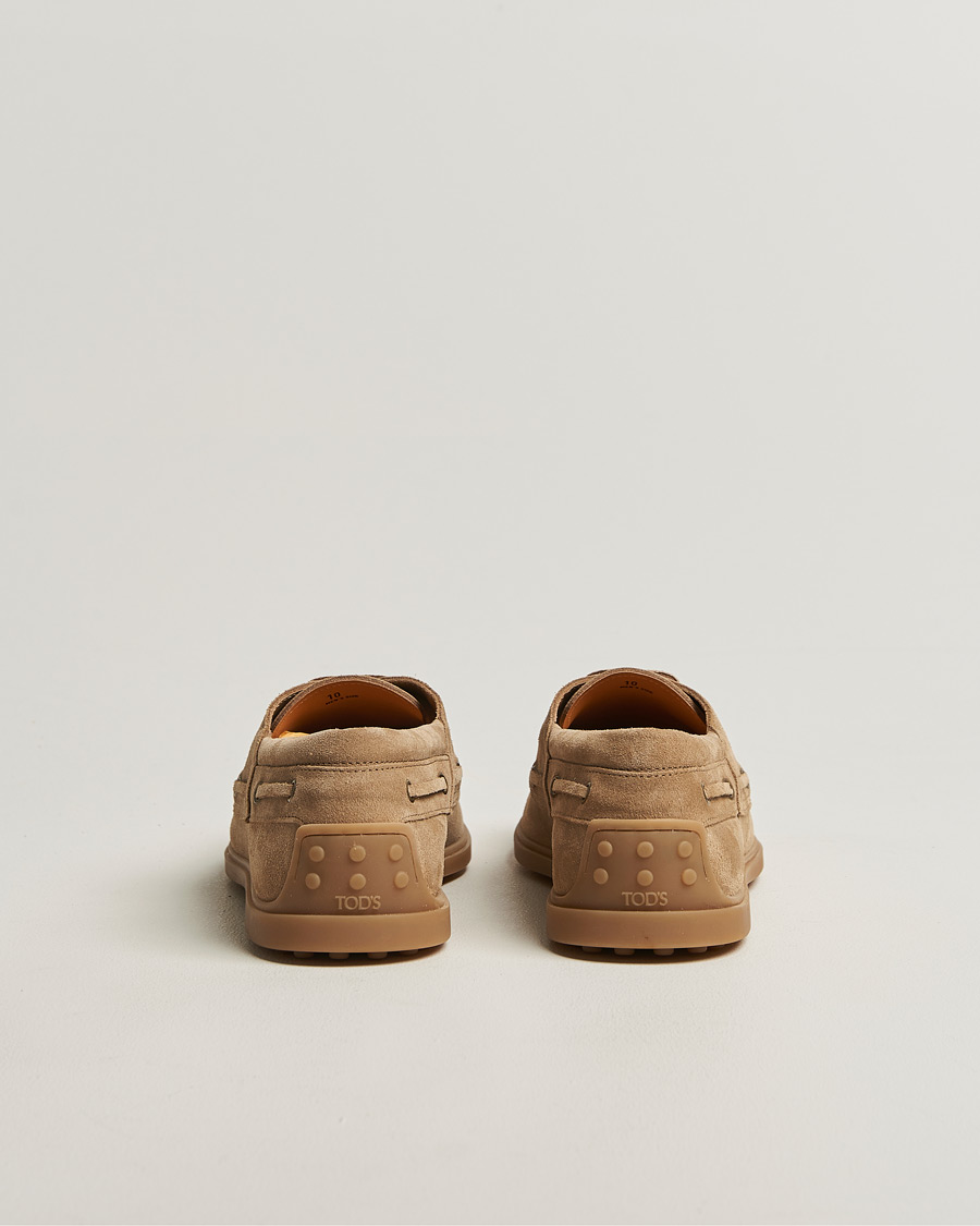 Herre | Seilersko | Tod's | Gomma Leggera Boat Shoe Chestnut Suede