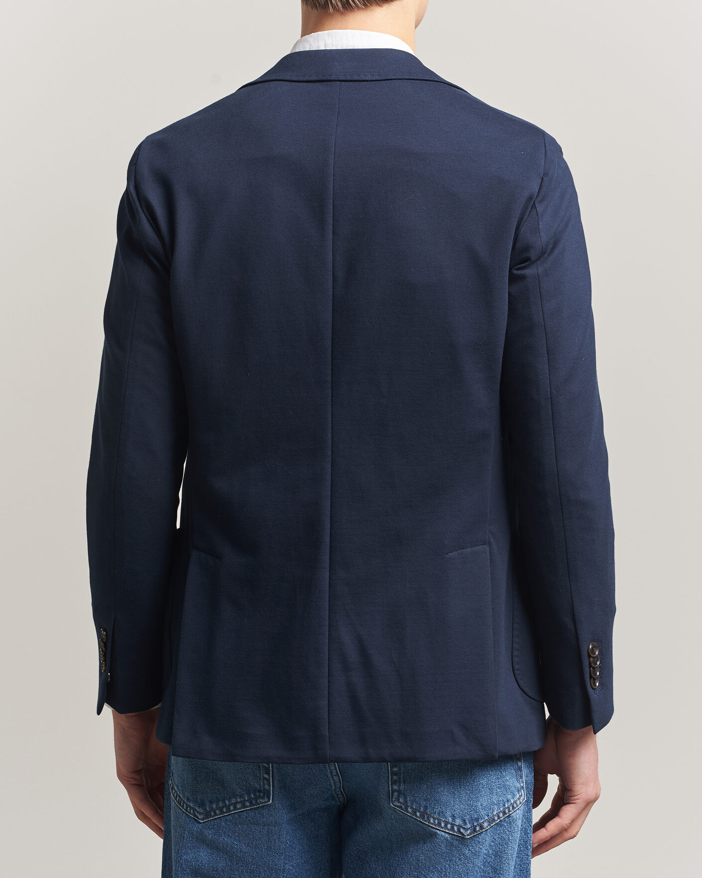 Herre | Dressjakker | Morris | Cotton Jersey Blazer Navy