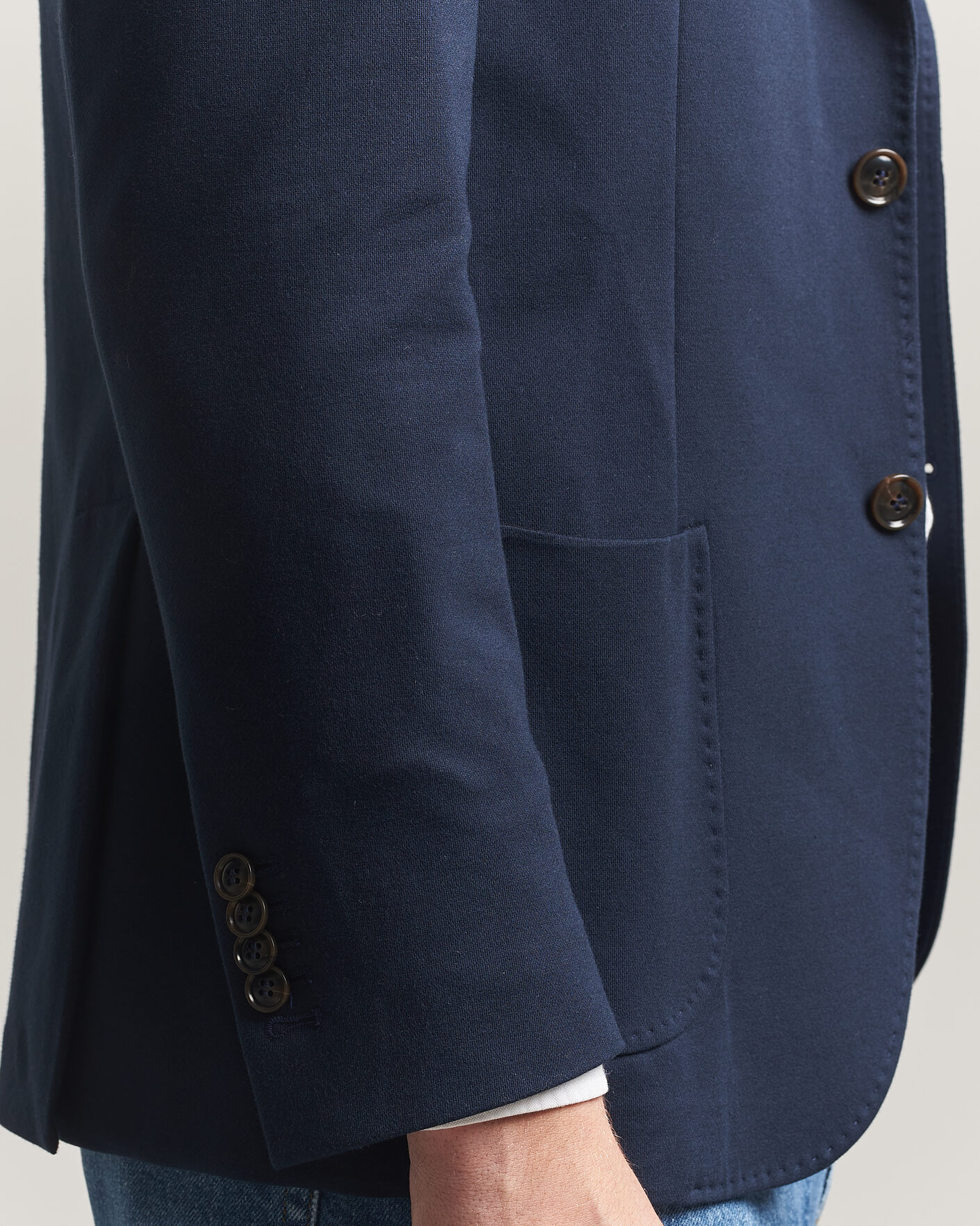 Herre | Dressjakker | Morris | Cotton Jersey Blazer Navy