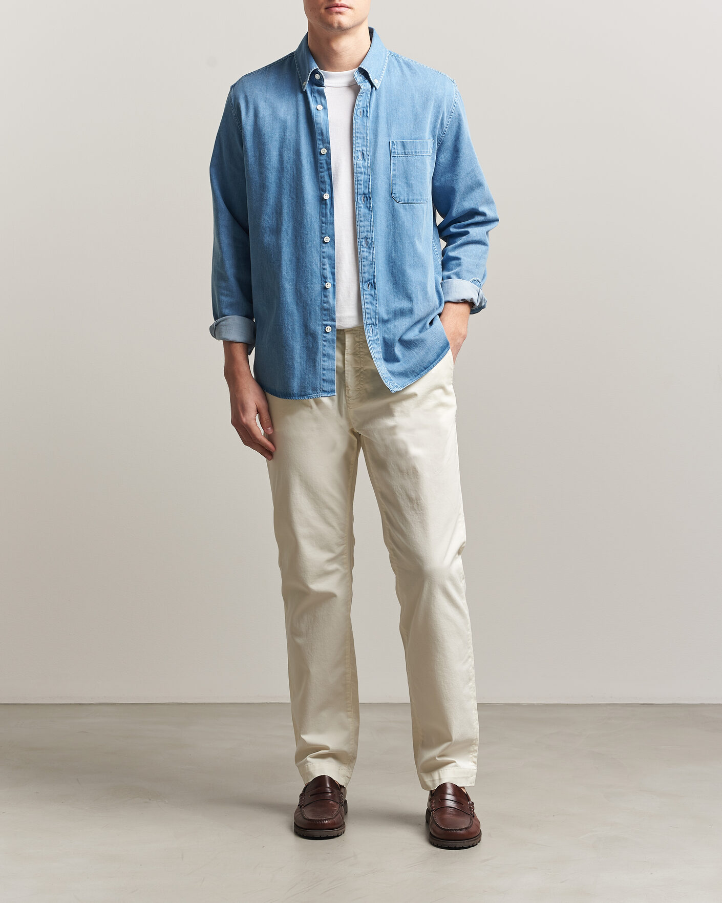 Herre | Bukser | Morris | Jeffrey Summer Chinos Off White