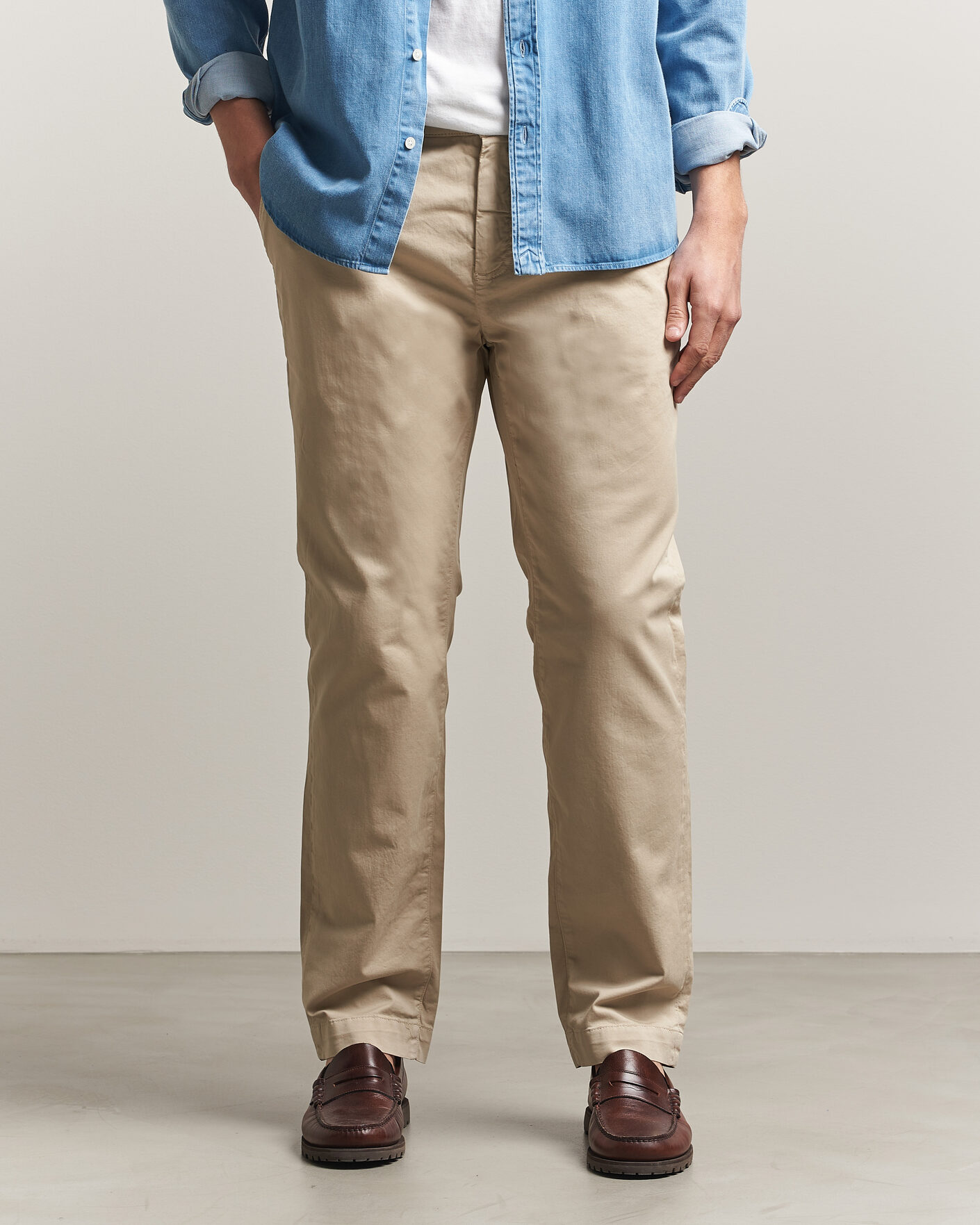 Herre | Bukser | Morris | Jeffrey Summer Chinos Khaki