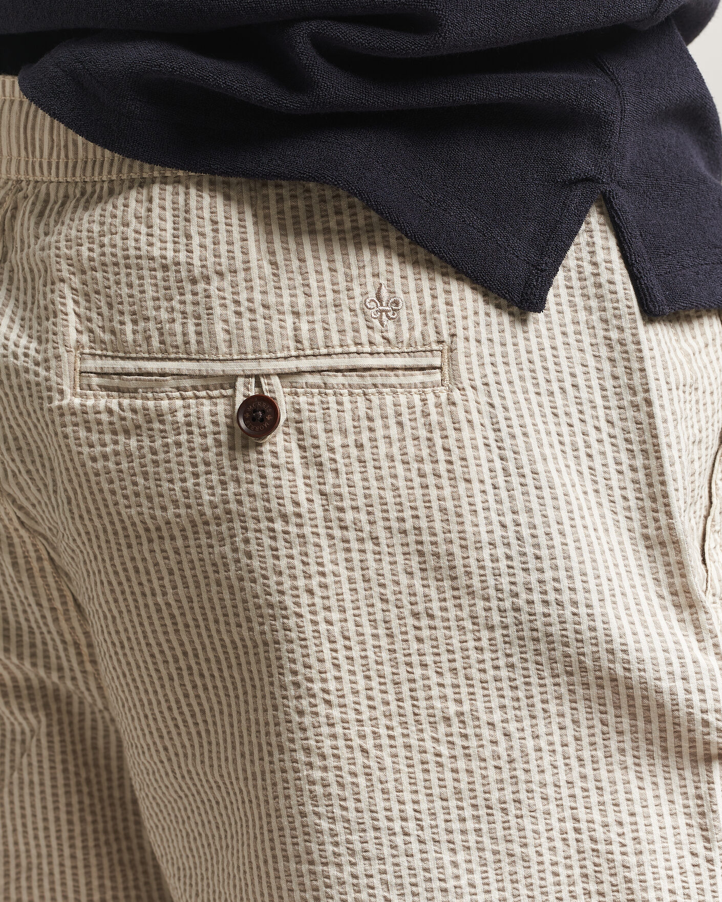 Herre | Shorts | Morris | Fenix Seersucker Shorts Khaki
