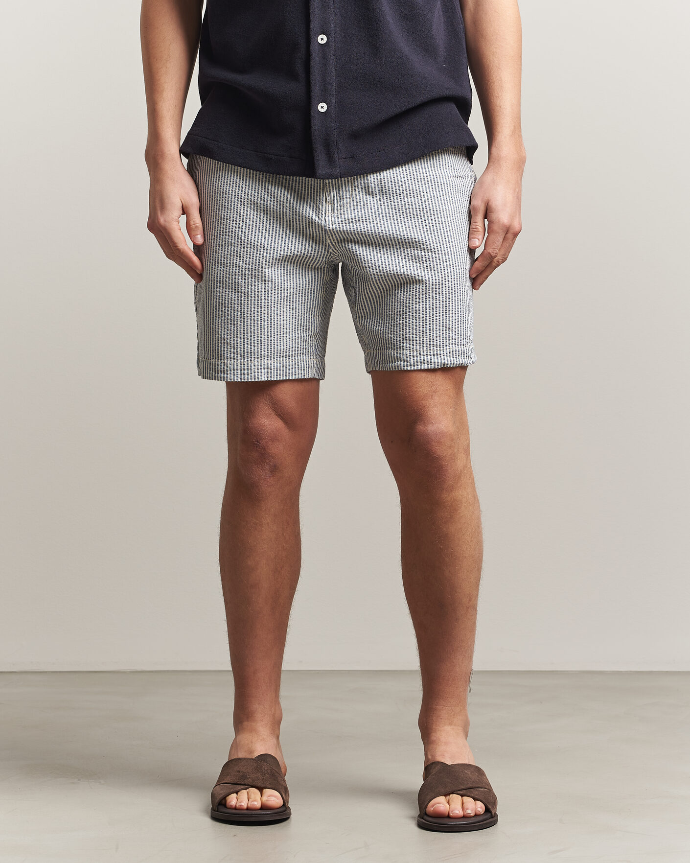 Herre | Shorts | Morris | Fenix Seersucker Shorts Light Blue
