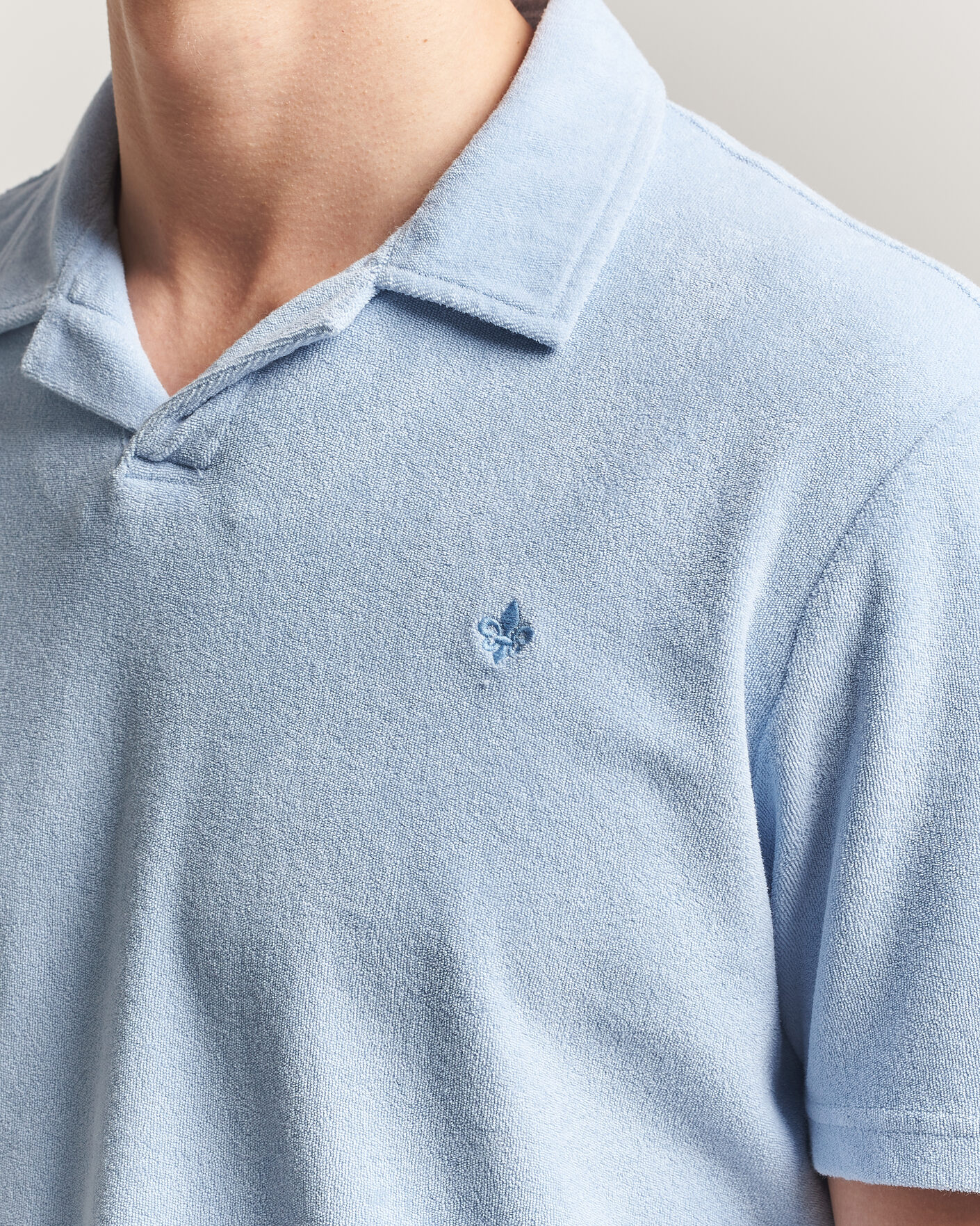 Herre | Pikéer | Morris | Delon Terry Shirt Light Blue