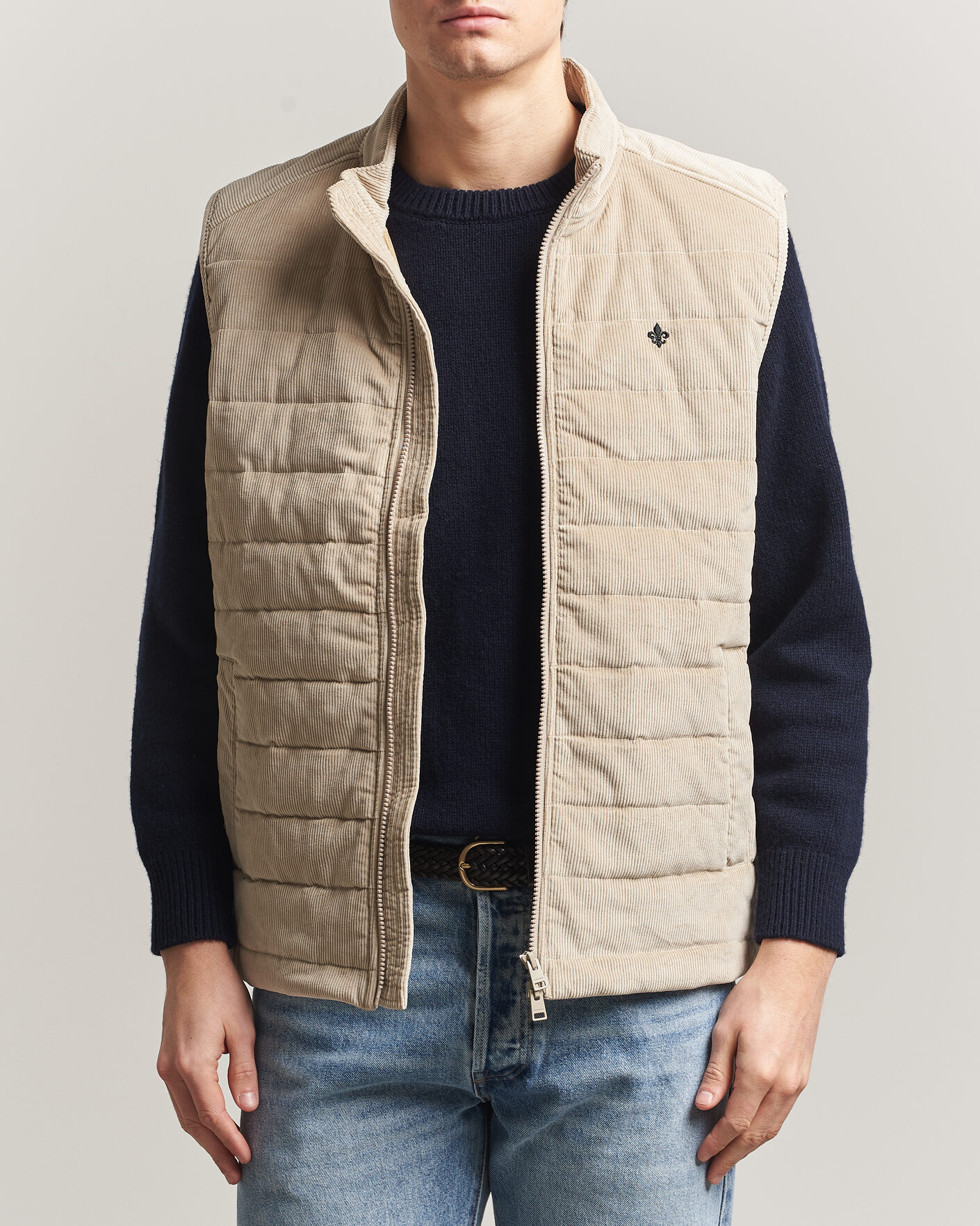 Herre | Vester | Morris | Teddy Quilted Corduroy Vest Khaki