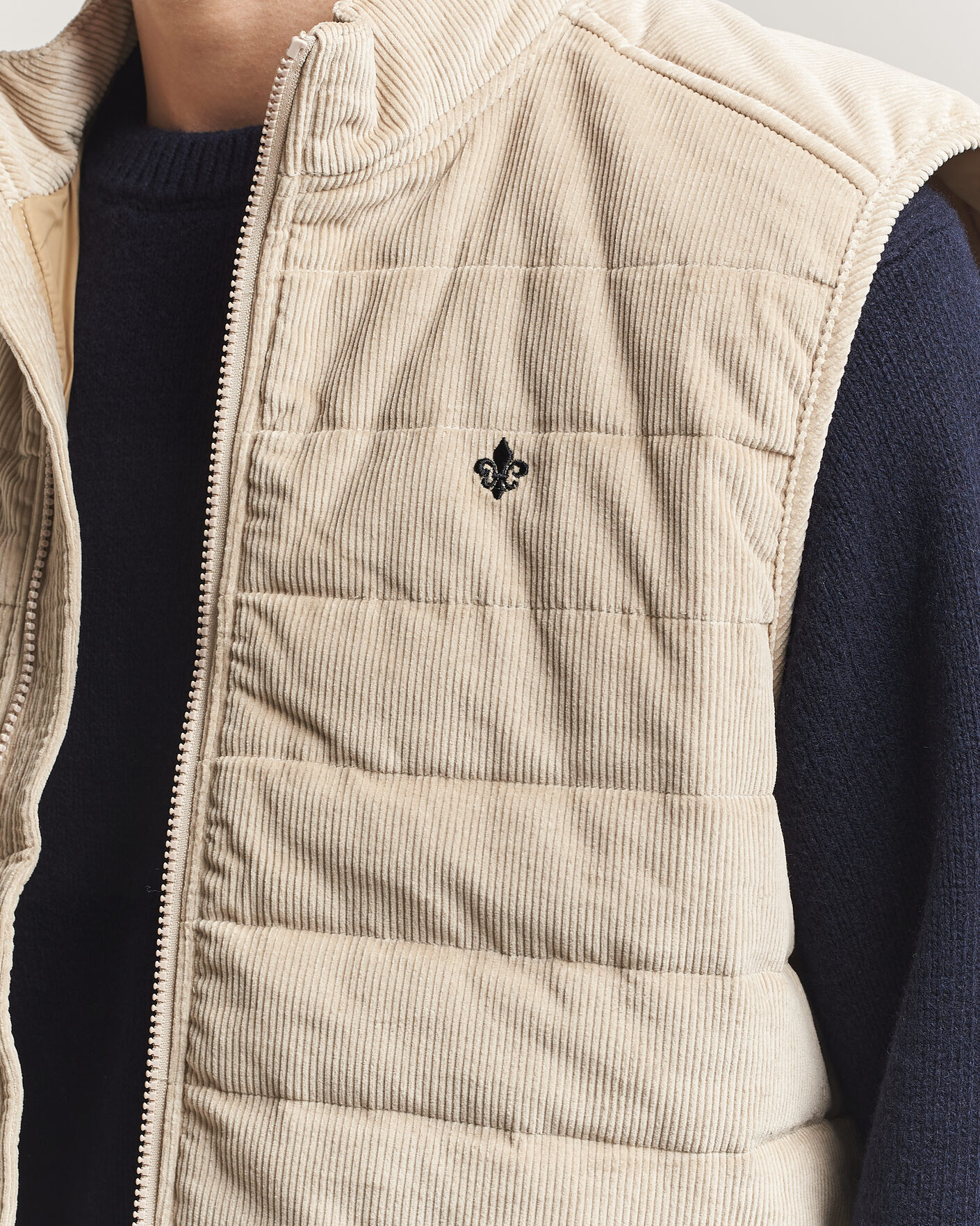 Herre | Vester | Morris | Teddy Quilted Corduroy Vest Khaki