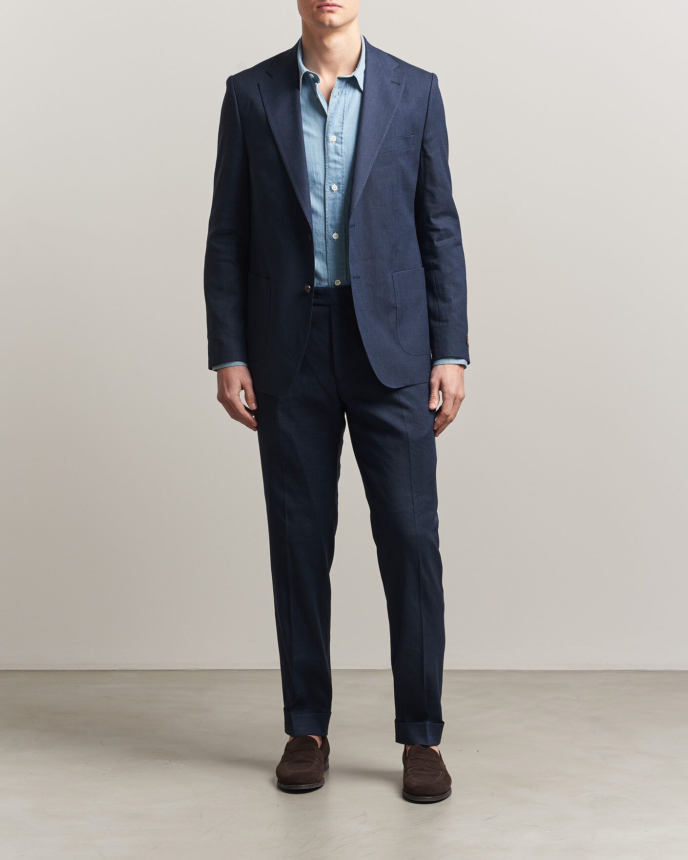 Herre | Dressjakker | Morris | Linen Suit Blazer Navy