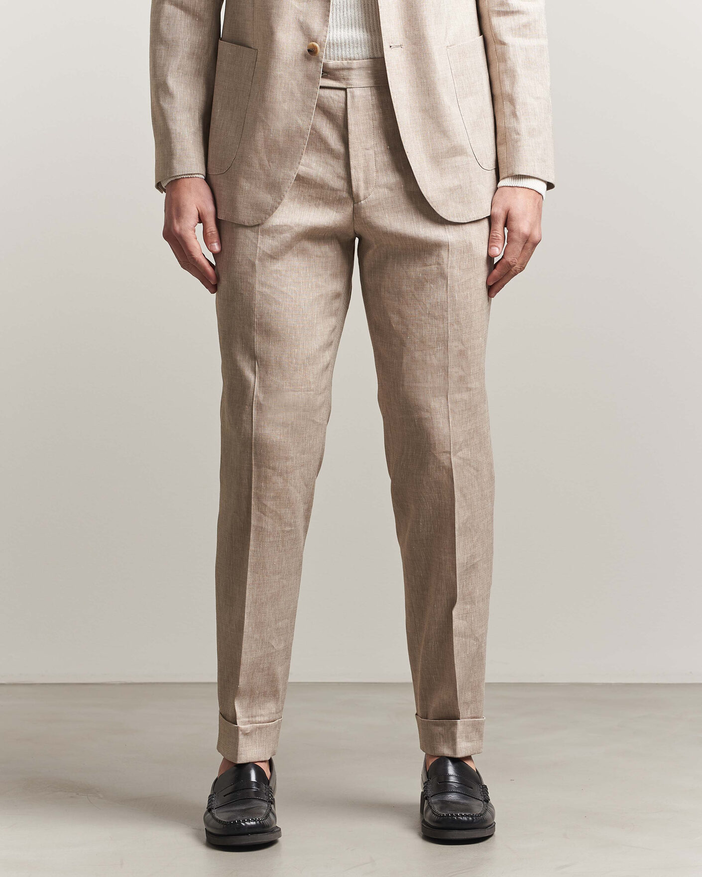 Herre | Bukser | Morris | Jack Linen Trousers Khaki