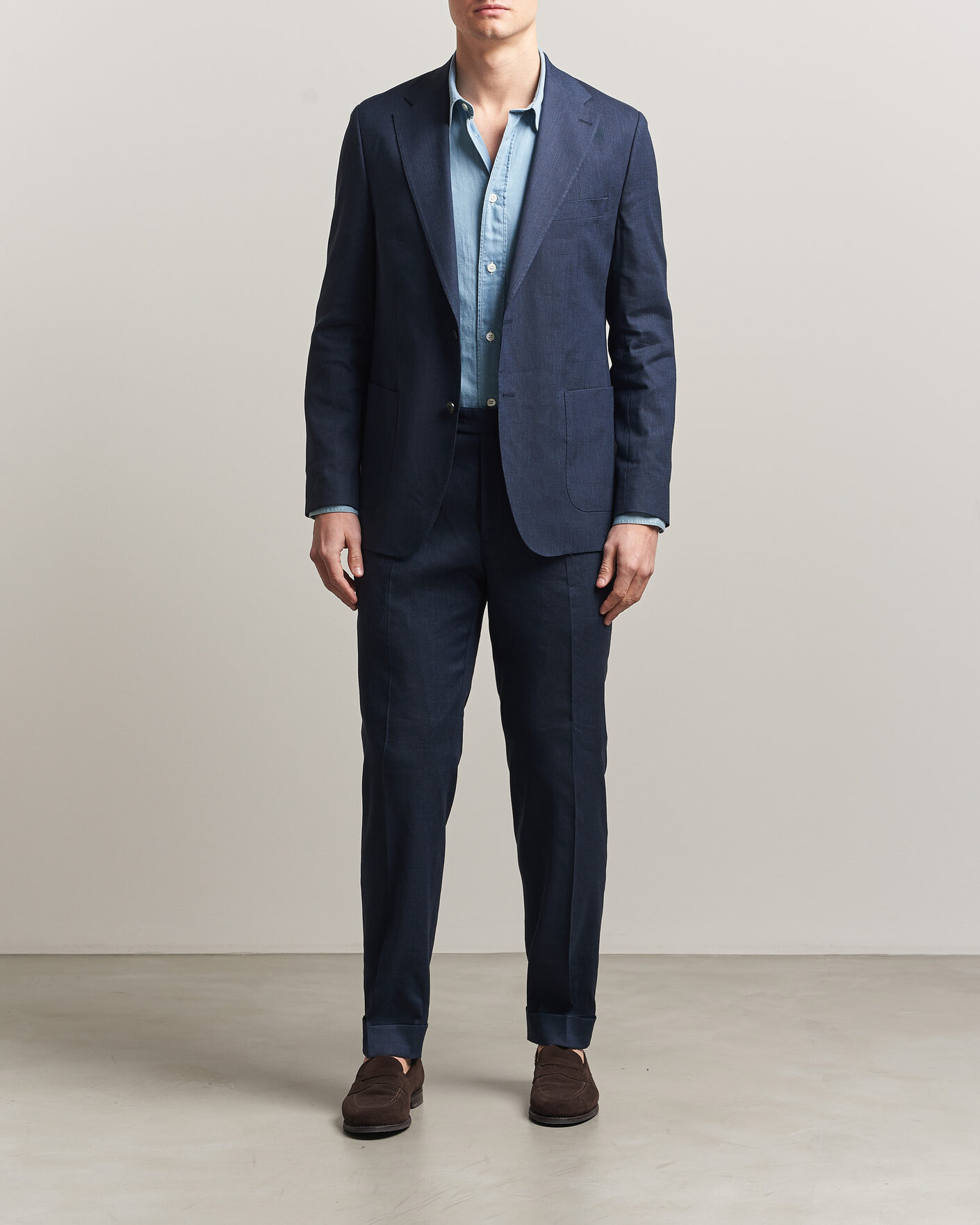 Herre | Bukser | Morris | Jack Linen Trousers Navy