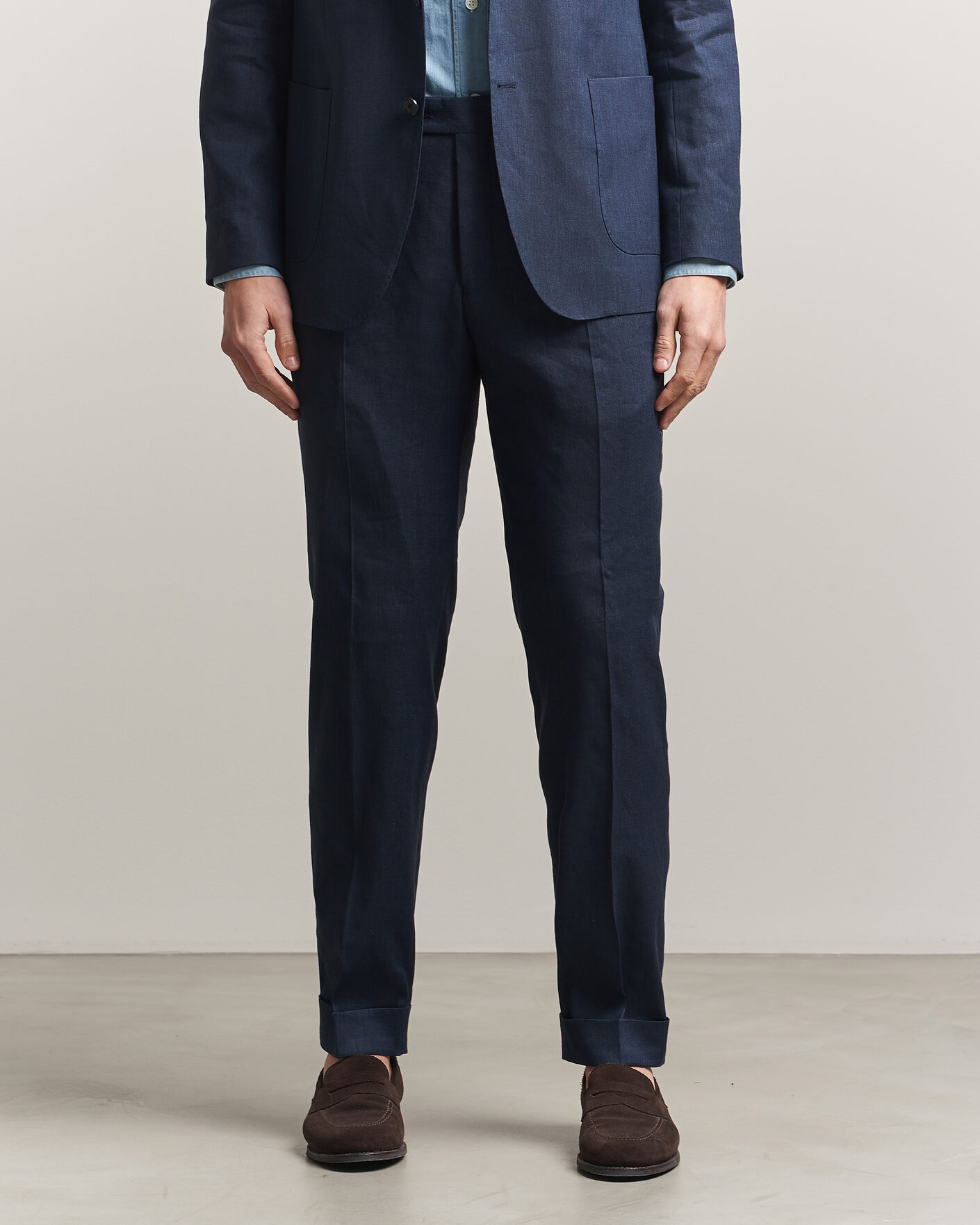 Herre | Bukser | Morris | Jack Linen Trousers Navy