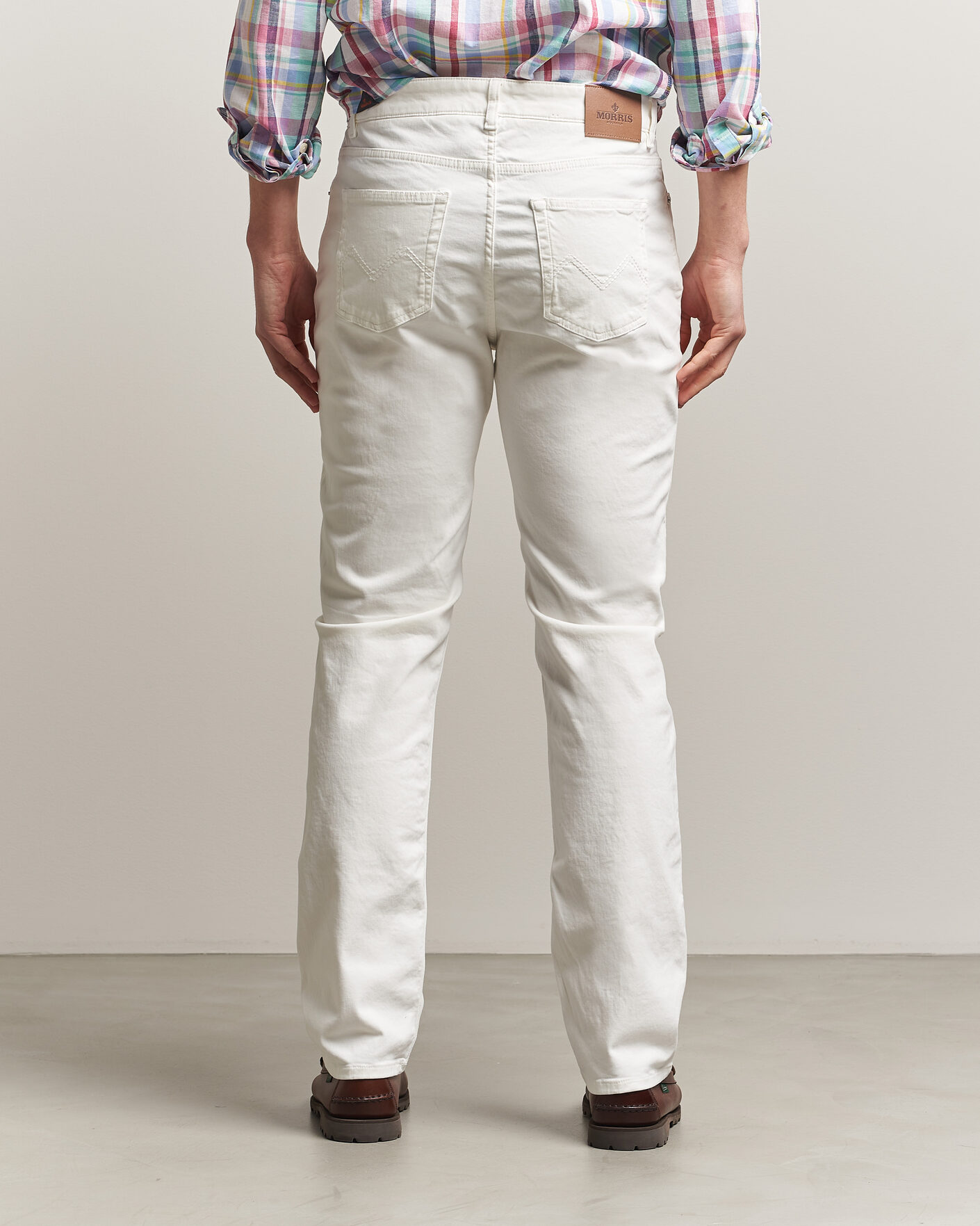 Herre | Jeans | Morris | James Brushed 5-Pocket Jeans Off White
