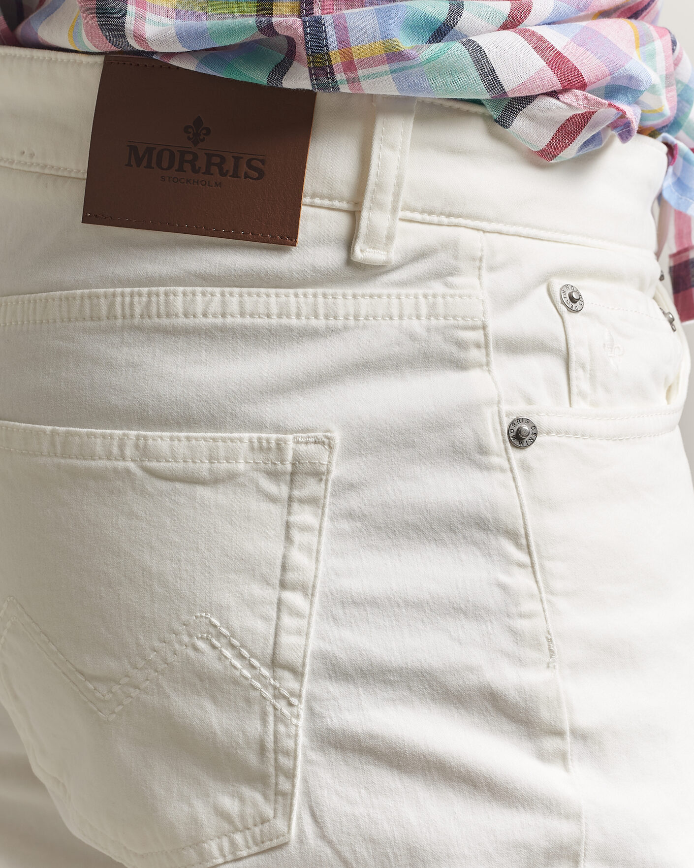 Herre | Jeans | Morris | James Brushed 5-Pocket Jeans Off White