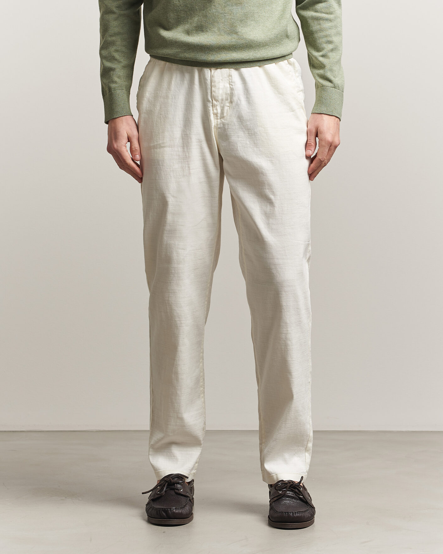 Herre | Bukser | Morris | Fenix Linen Trousers Off White