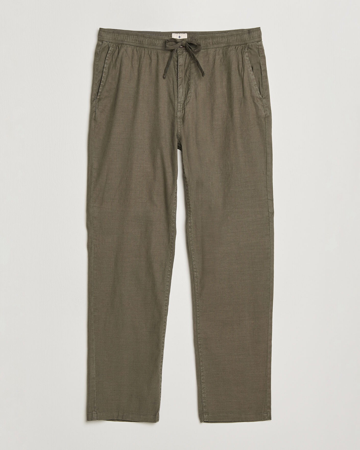 Herre | Bukser | Morris | Fenix Linen Trousers Olive