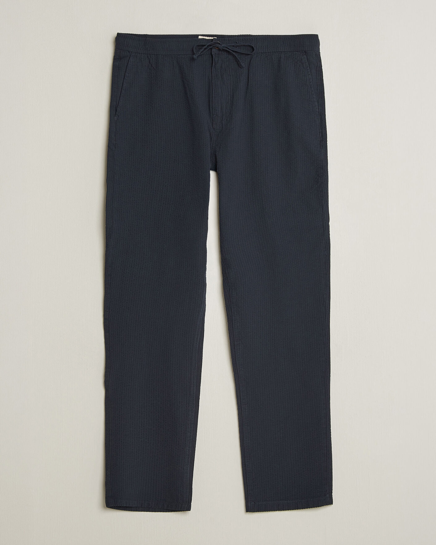 Herre | Bukser | Morris | Fenix Seersucker Trousers Dark Blue