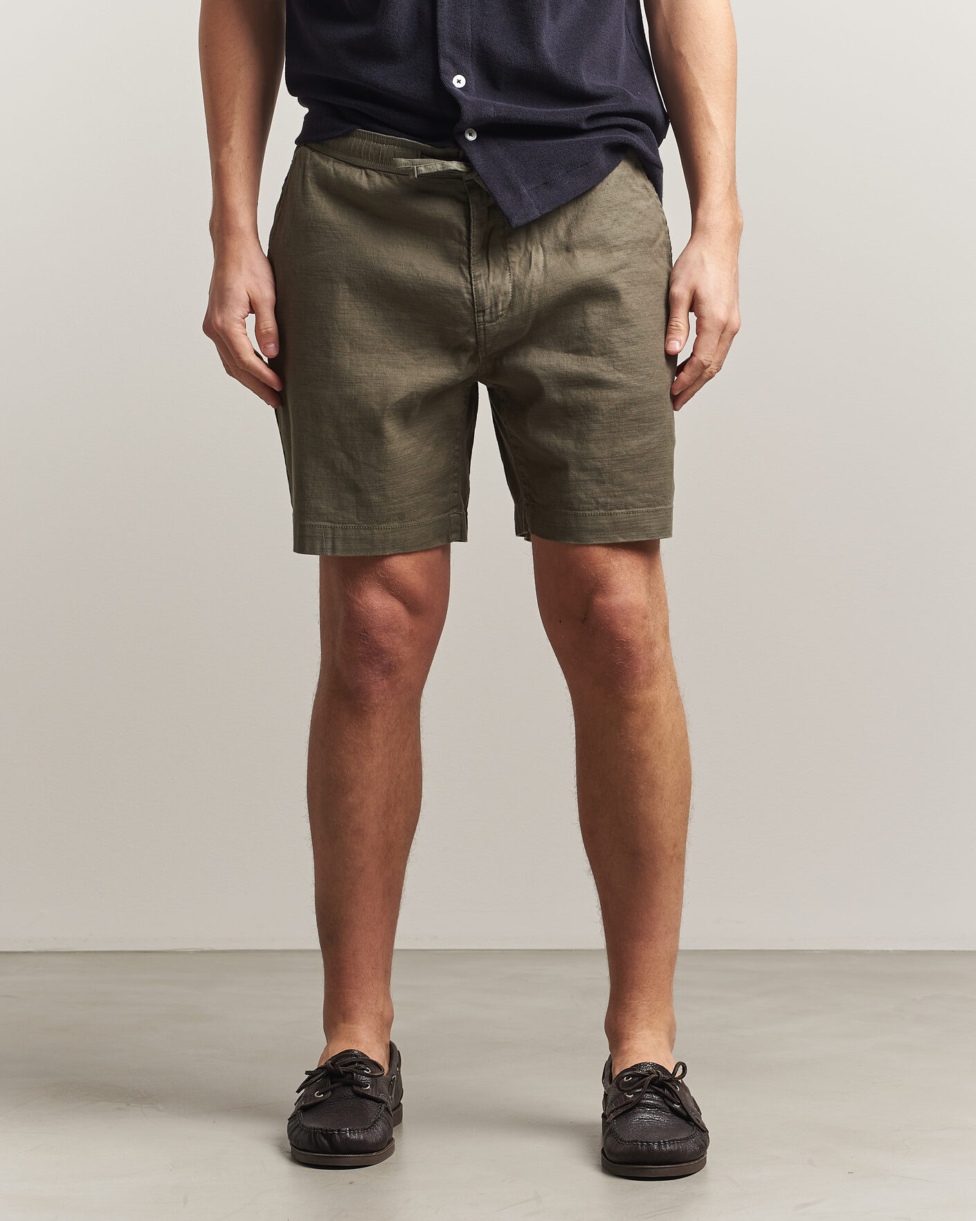 Herre | Shorts | Morris | Fenix Linen Shorts Olive