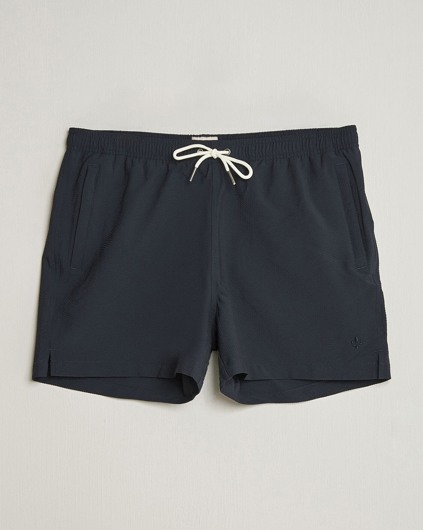 Herre | Badeshorts | Morris | Seersucker Bathing Trunks Dark Blue