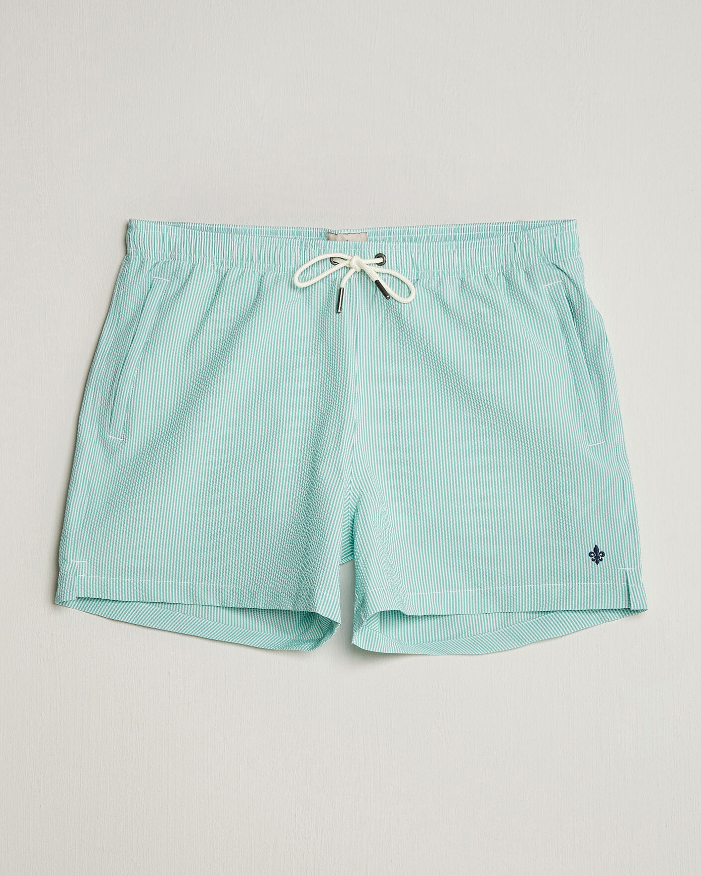 Herre | Badeshorts | Morris | Seersucker Bathing Trunks Green