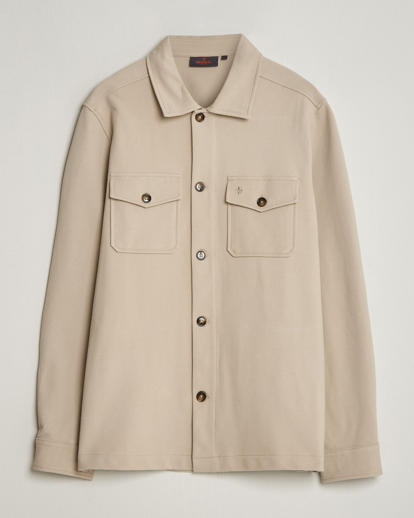 Herre | Skjorter | Morris | Andrew Jersey Overshirt Khaki