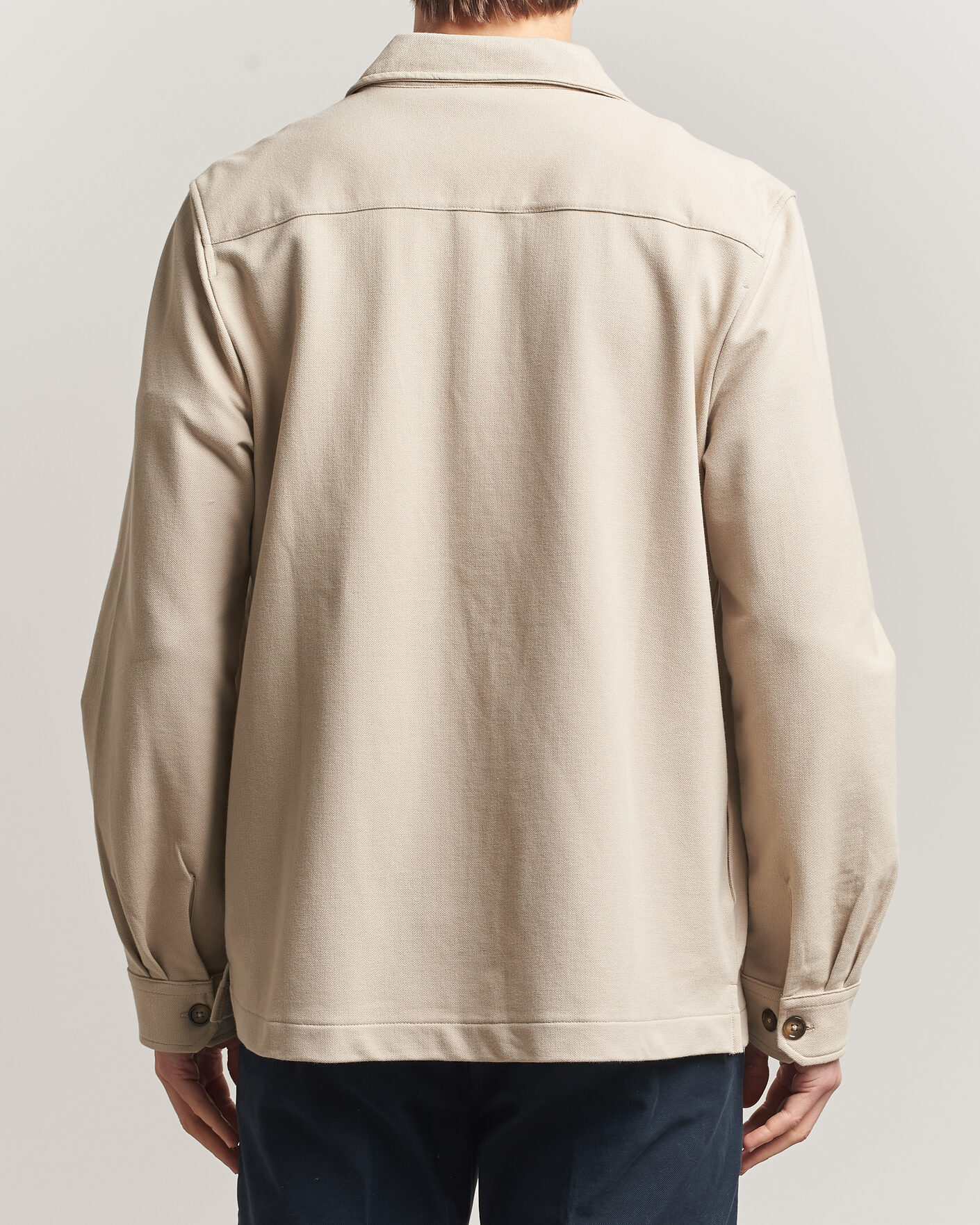 Herre | Skjorter | Morris | Andrew Jersey Overshirt Khaki