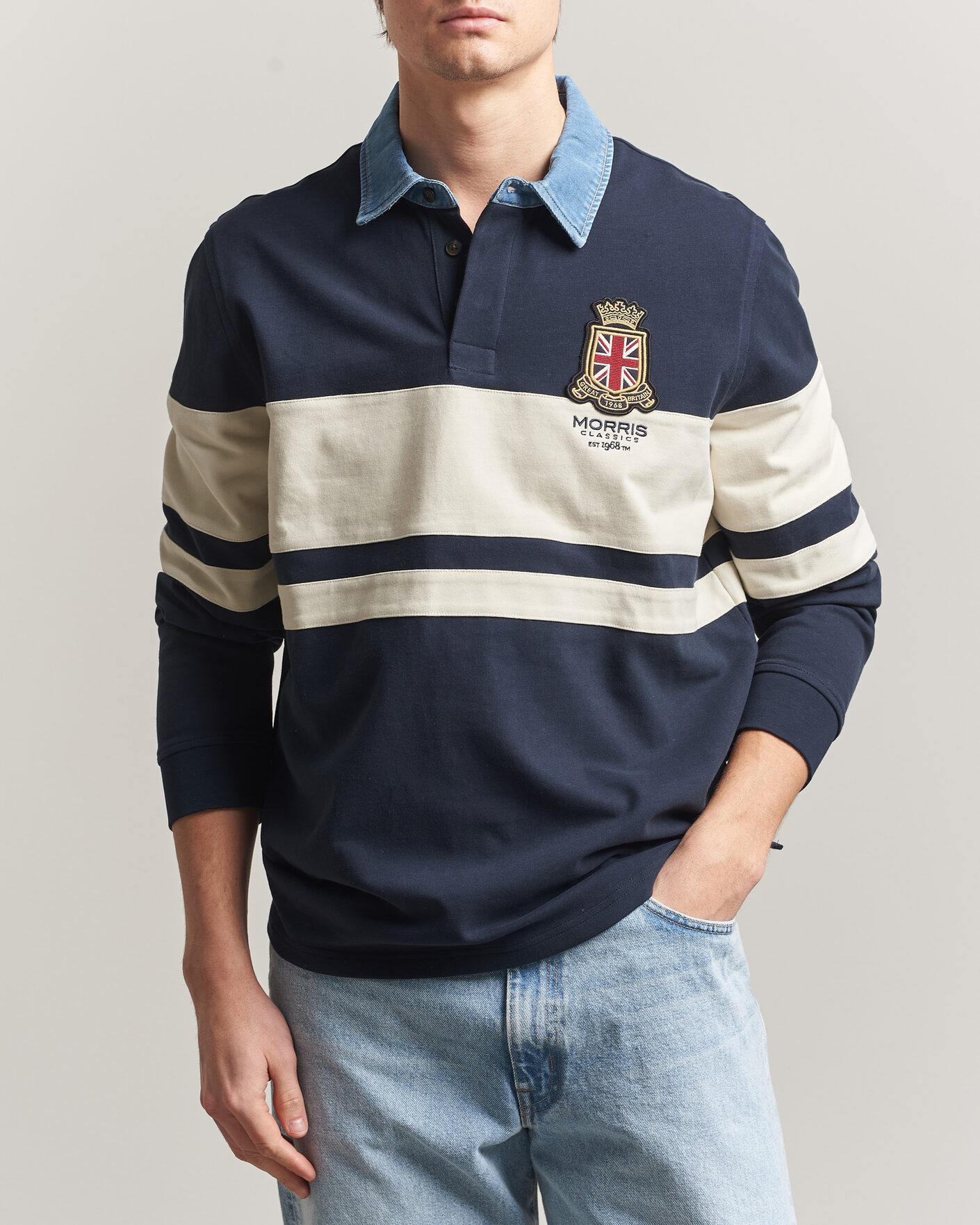 Herre | Gensere | Morris | Weston Rugger Blue/White