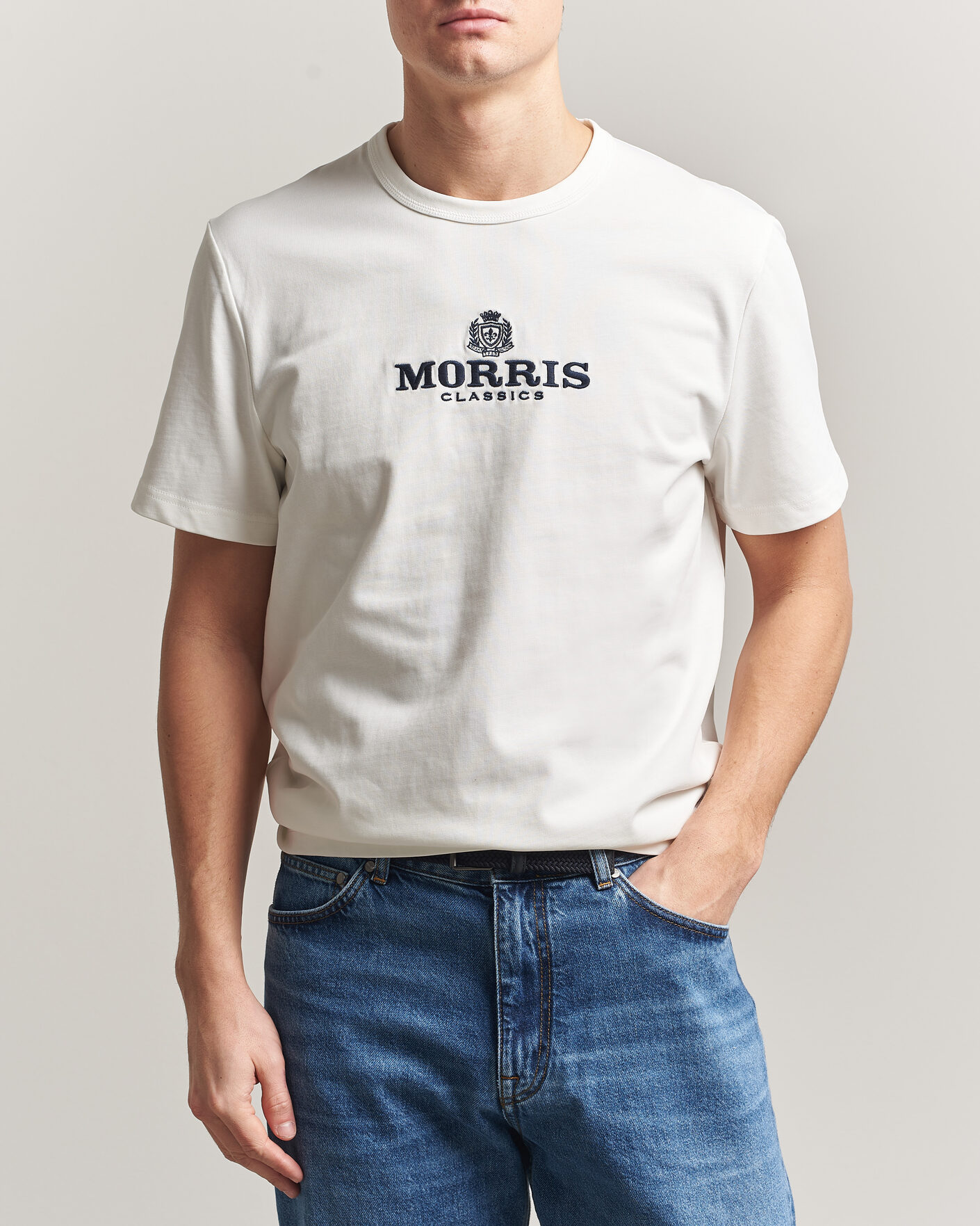 Herre | T-Shirts | Morris | Brian T-Shirt Off White