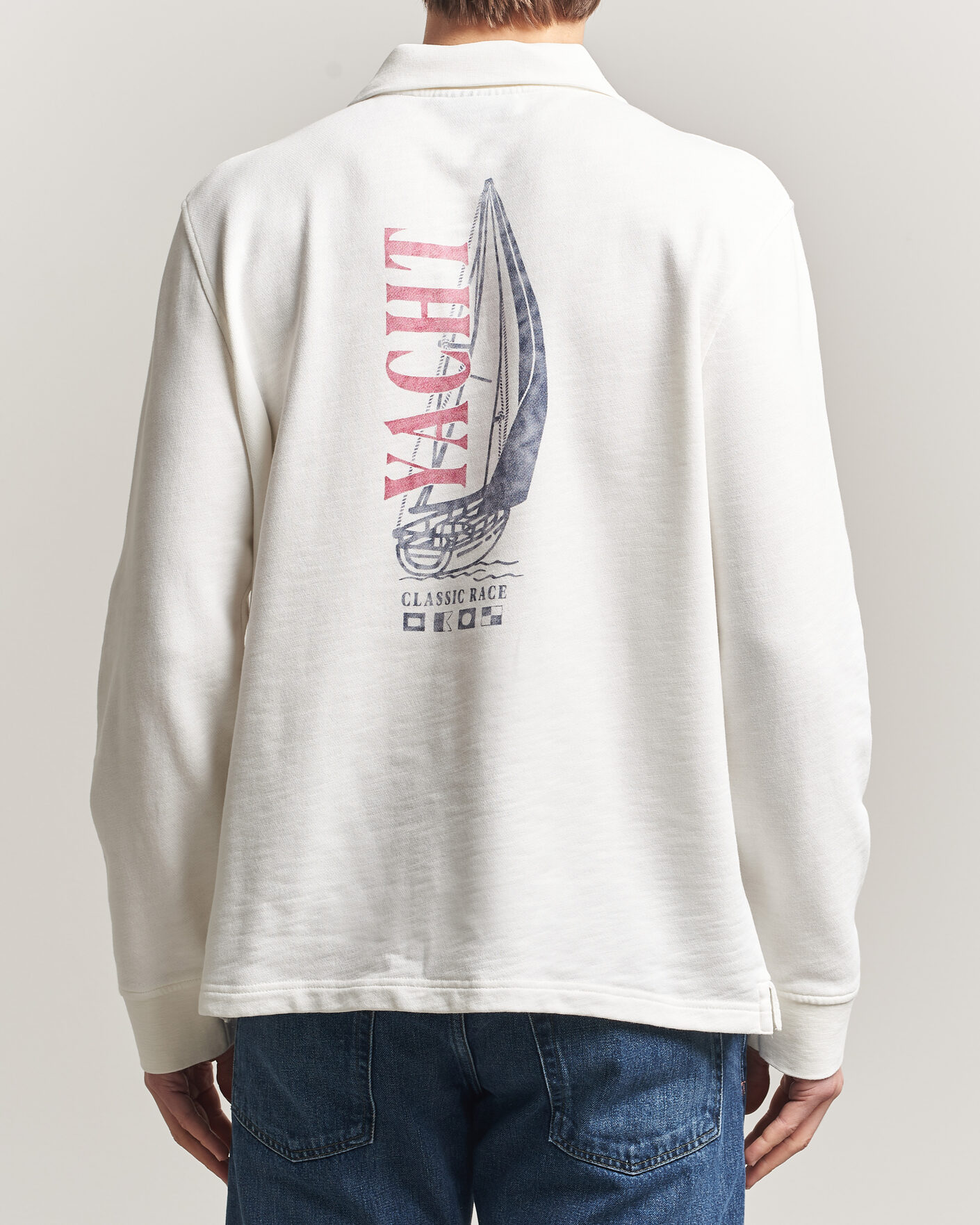 Herre | Gensere | Morris | Northcott Slub Half-Zip White