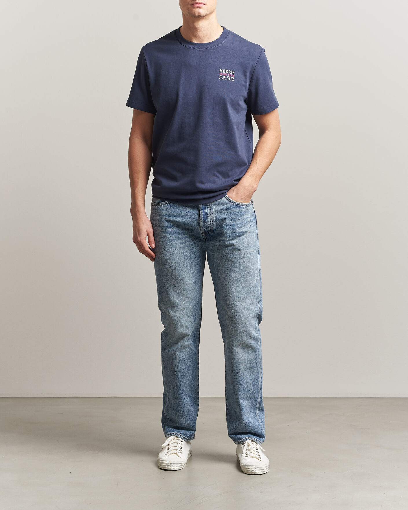 Herre | T-Shirts | Morris | Nevile T-Shirt Navy