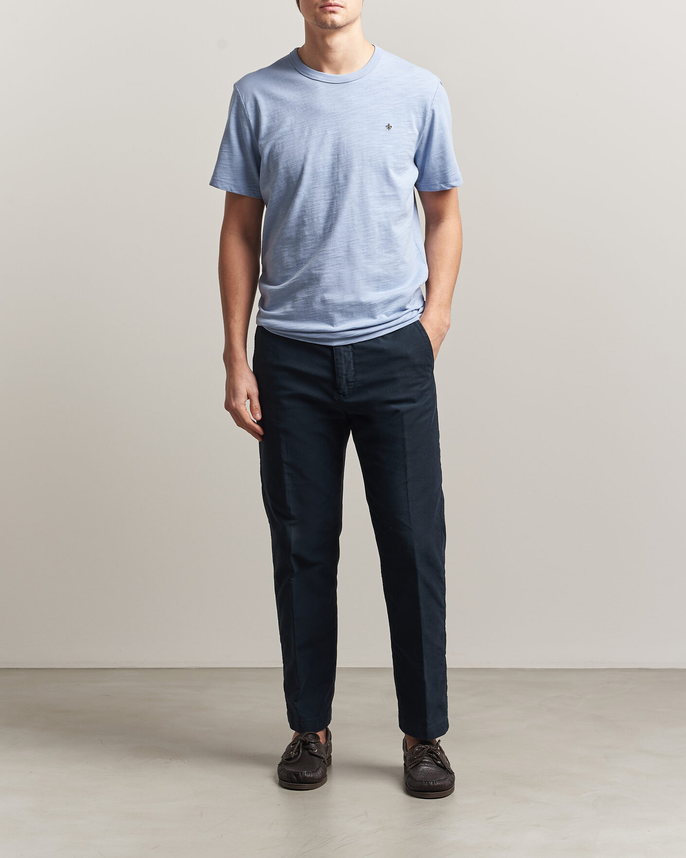 Herre | T-Shirts | Morris | Watson Slub T-Shirt Light Blue